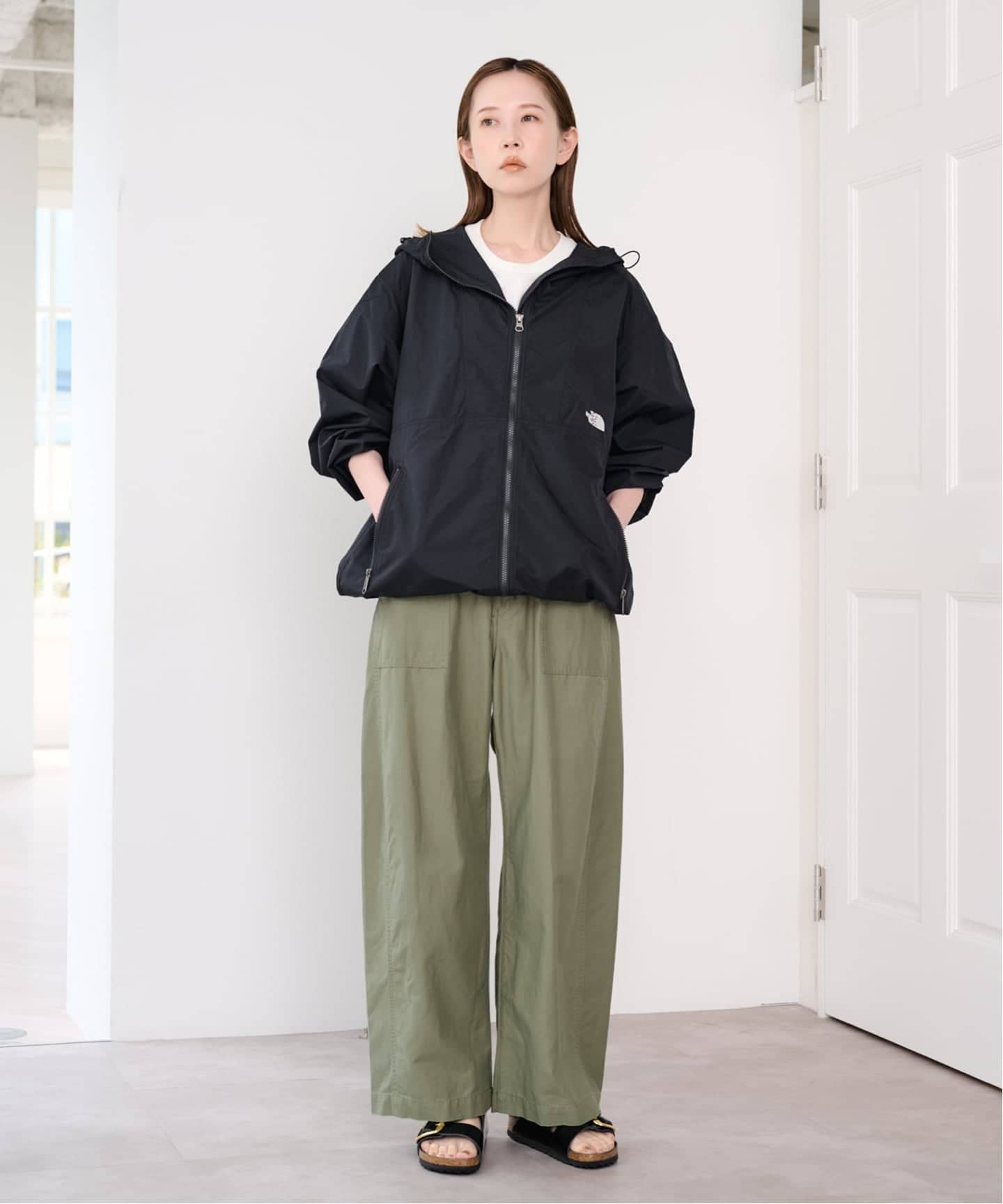 THE NORTH FACE ブラック Compact jacket M 追加》THE NORTH FACE/ザ・ノース・フェイス COMPACT JACKET