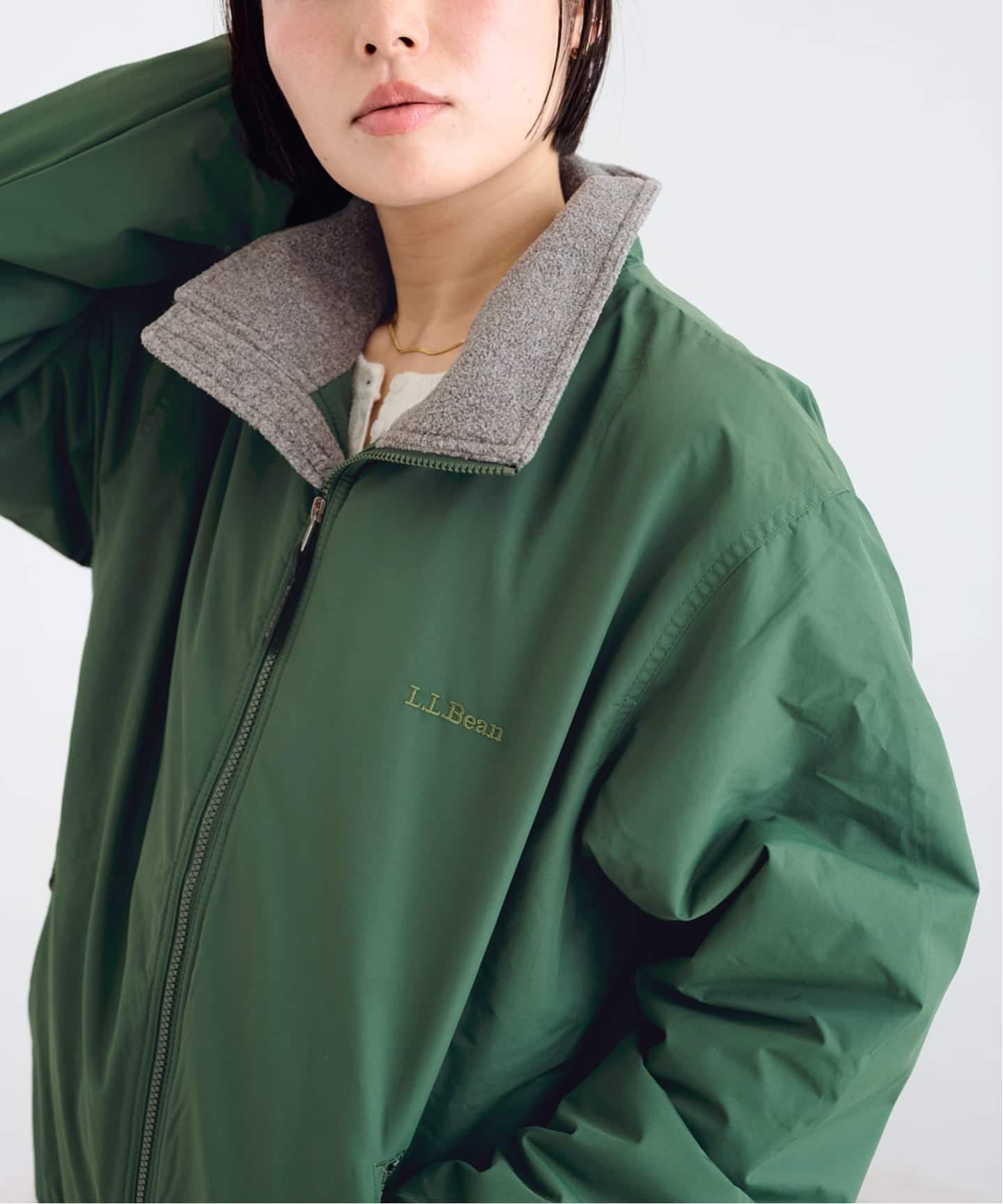美品エルエルビーン ウォームアップジャケット ブルゾン フリース グリーン XL 予約》L.L.Bean/エルエルビーン ウォームアップジャケット（その他