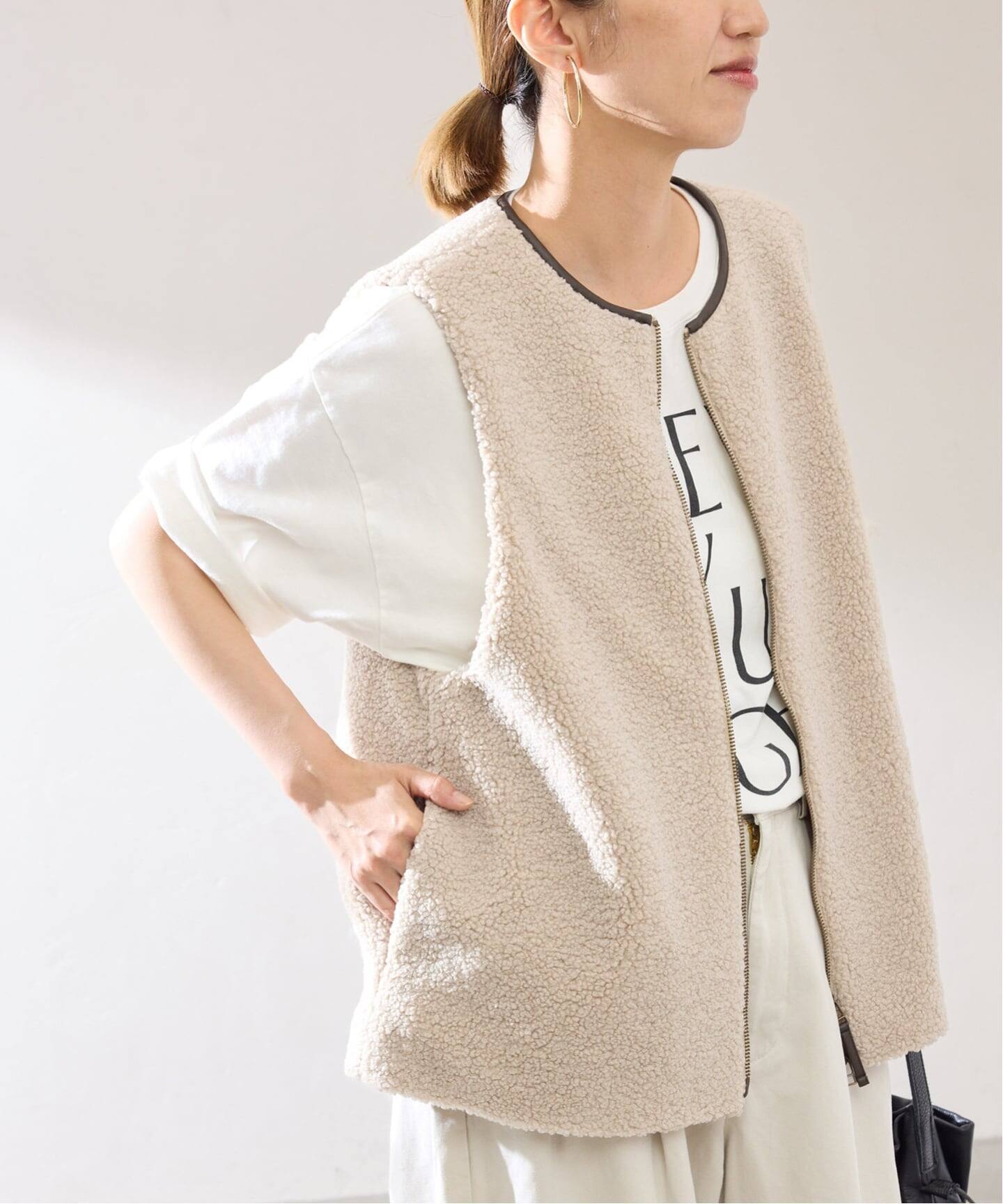 ≪洗える / 予約≫NEWボアベスト（ベスト）｜FRAMeWORK（フレーム
