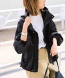 ≪追加≫リネンPLタッサーフードショートブルゾン