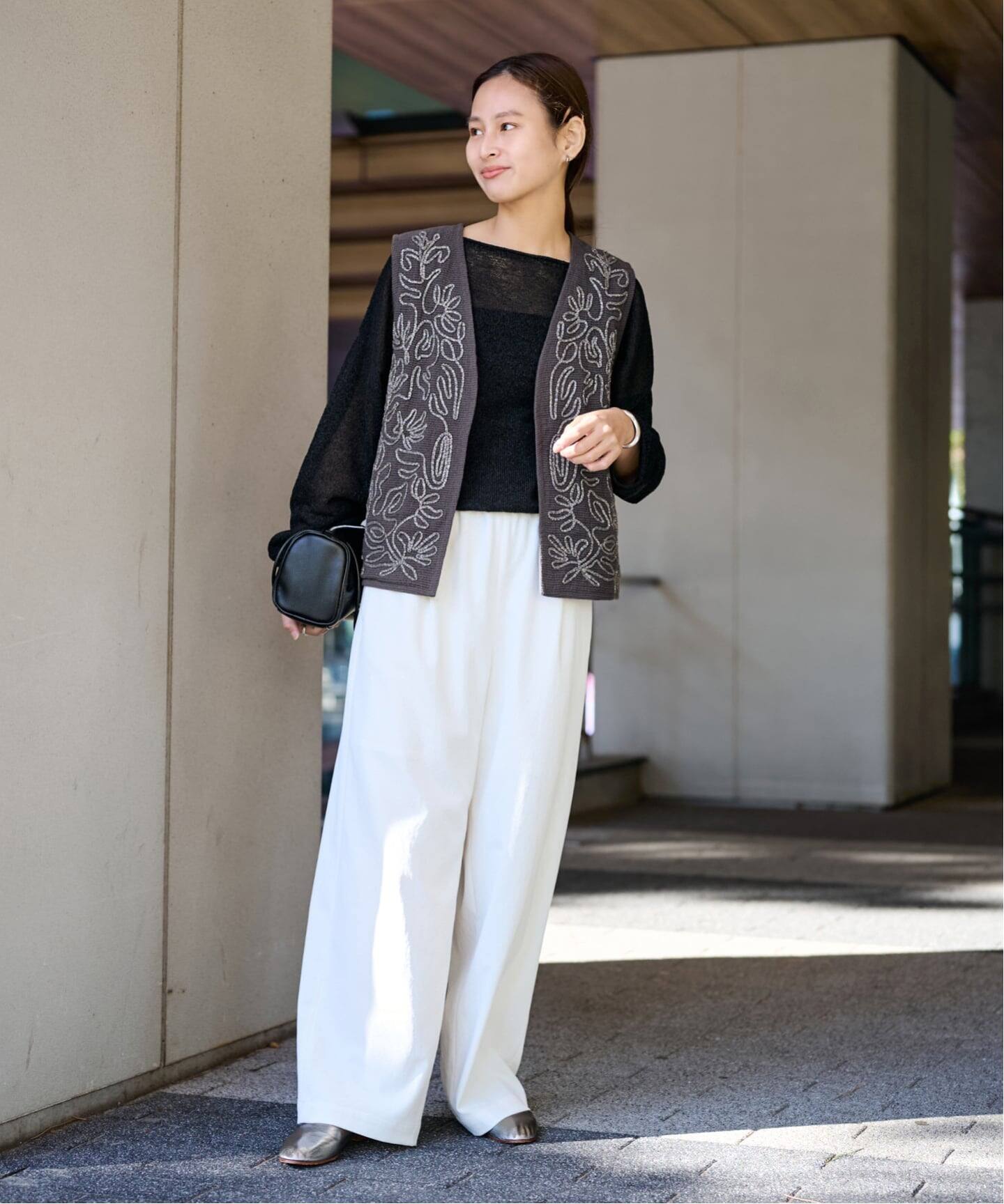 ≪予約≫メッシュエンブロイダリーベスト（ベスト）｜FRAMeWORK