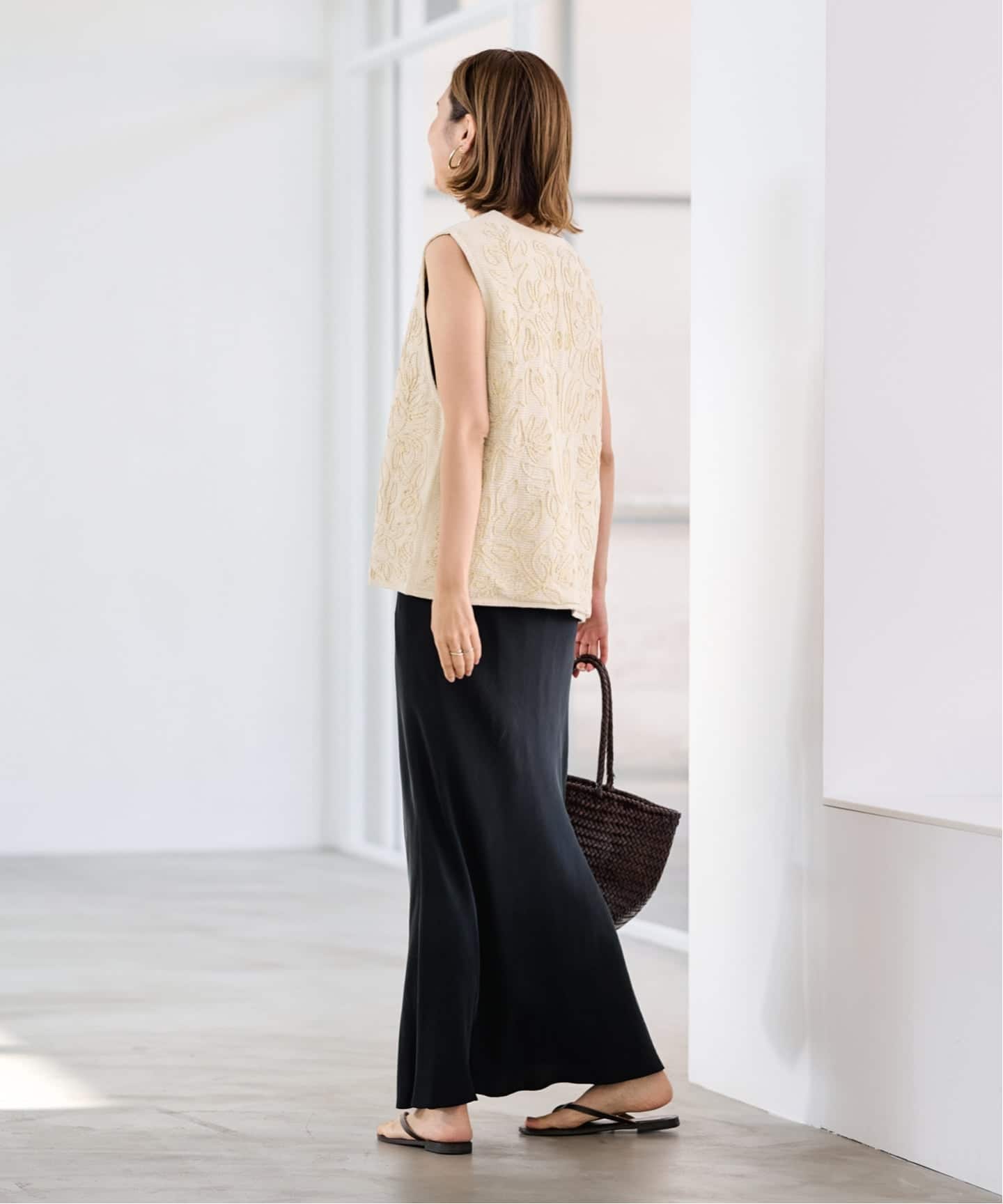 ≪予約≫メッシュエンブロイダリーベスト（ベスト）｜FRAMeWORK