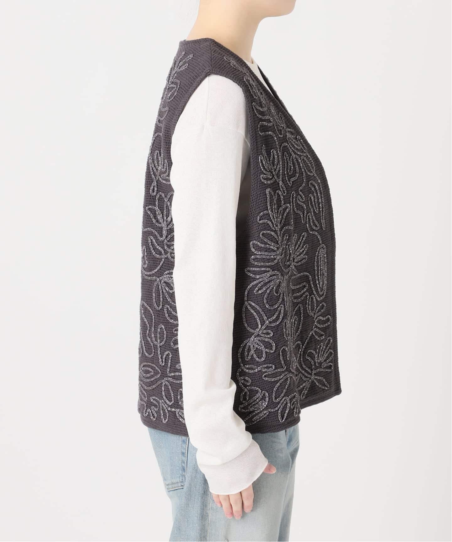 ≪予約≫メッシュエンブロイダリーベスト（ベスト）｜FRAMeWORK