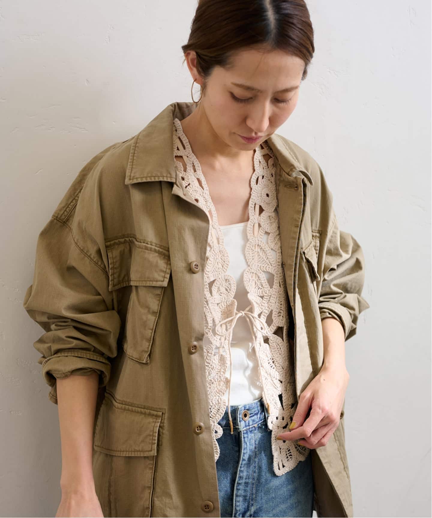 ≪追加≫コットンレースエンブロイダリーVEST（ベスト）｜FRAMeWORK