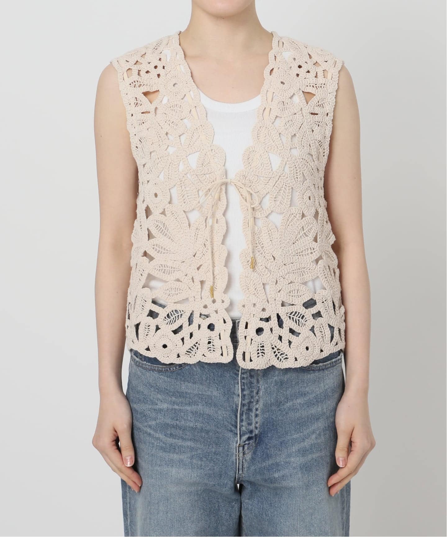 FRAMeWORK/コットンレースエンブロイダリーベスト ≪追加≫コットンレースエンブロイダリーVEST（ベスト）｜FRAMeWORK