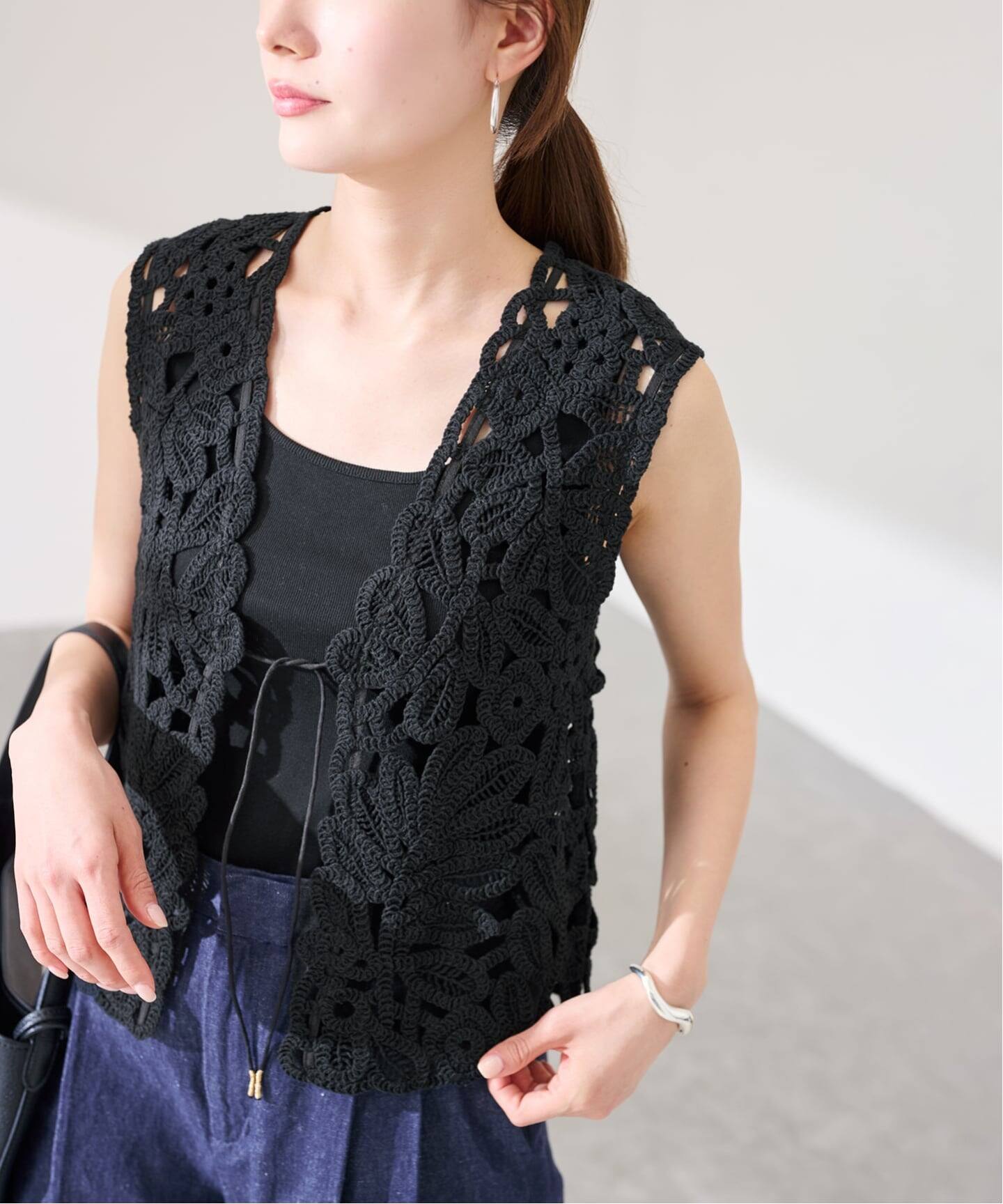 ≪追加≫コットンレースエンブロイダリーVEST（ベスト）｜FRAMeWORK 