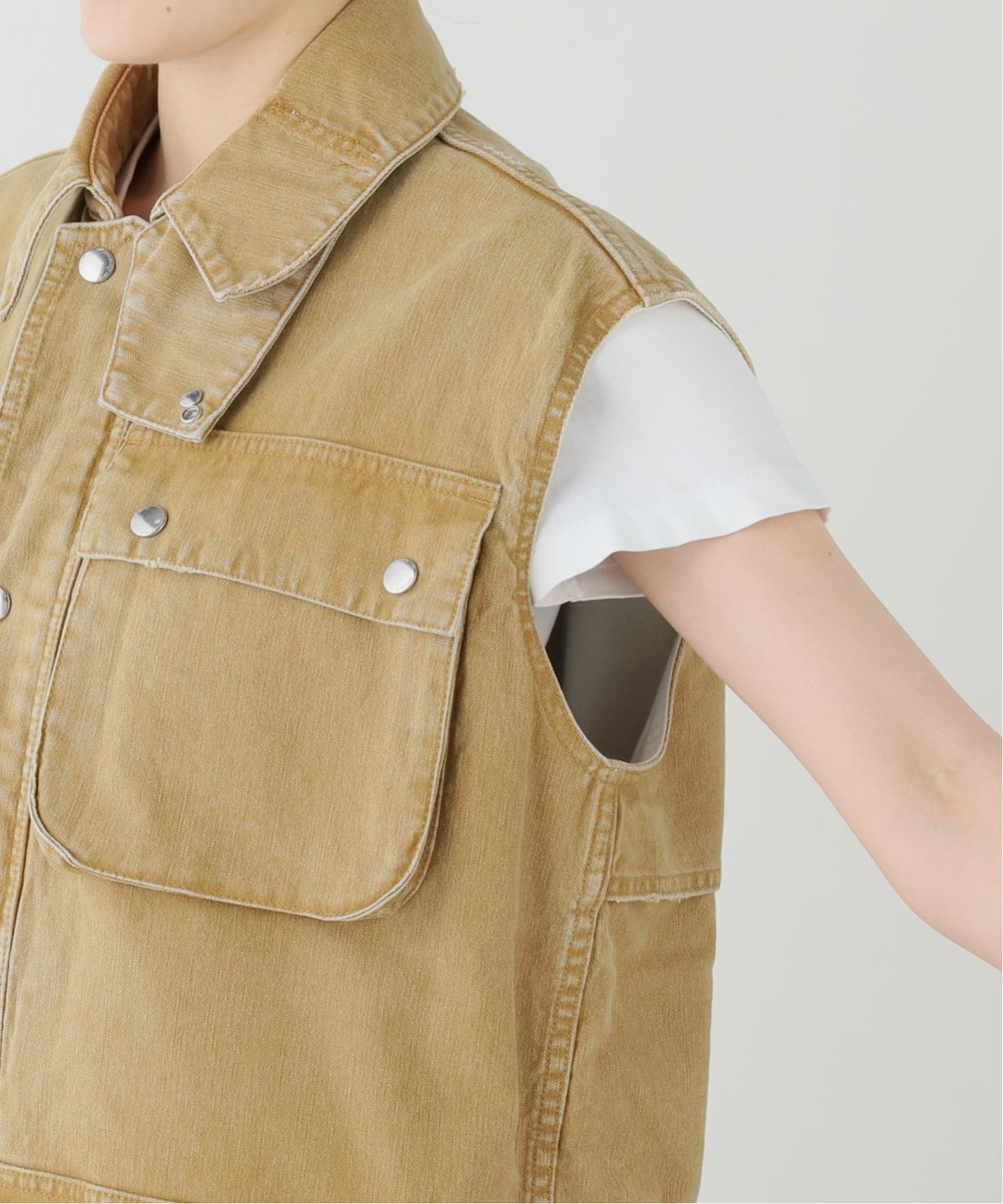 JANE SMITH/ジェーンスミス sulfur dye heavy duvk cloth o（ベスト