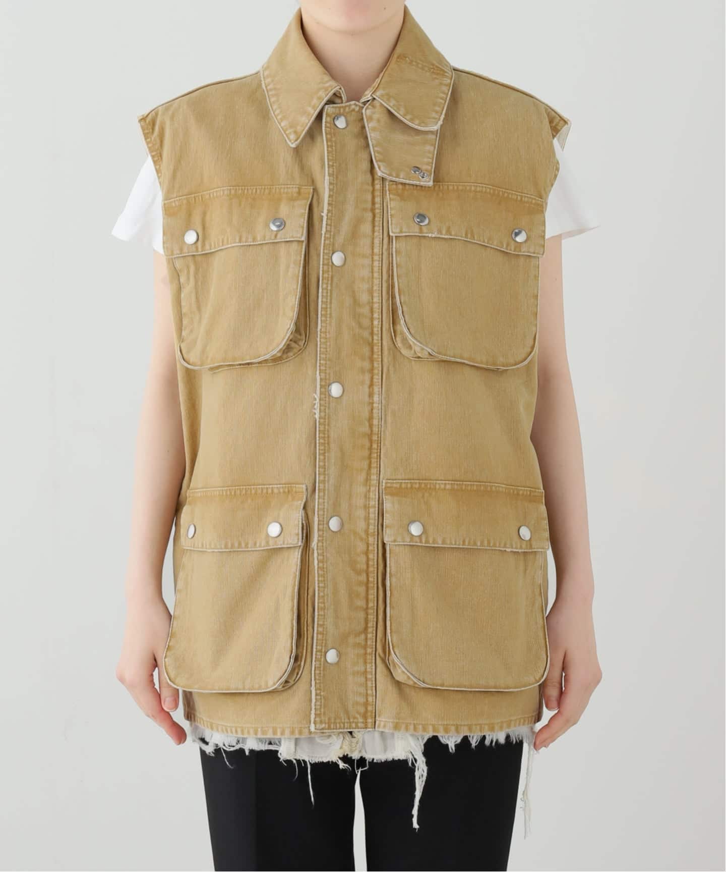 JANE SMITH/ジェーンスミス sulfur dye heavy duvk cloth o（ベスト