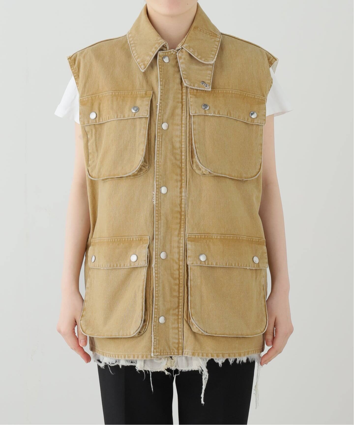 JANE SMITH/ジェーンスミス sulfur dye heavy duvk cloth o（ベスト 