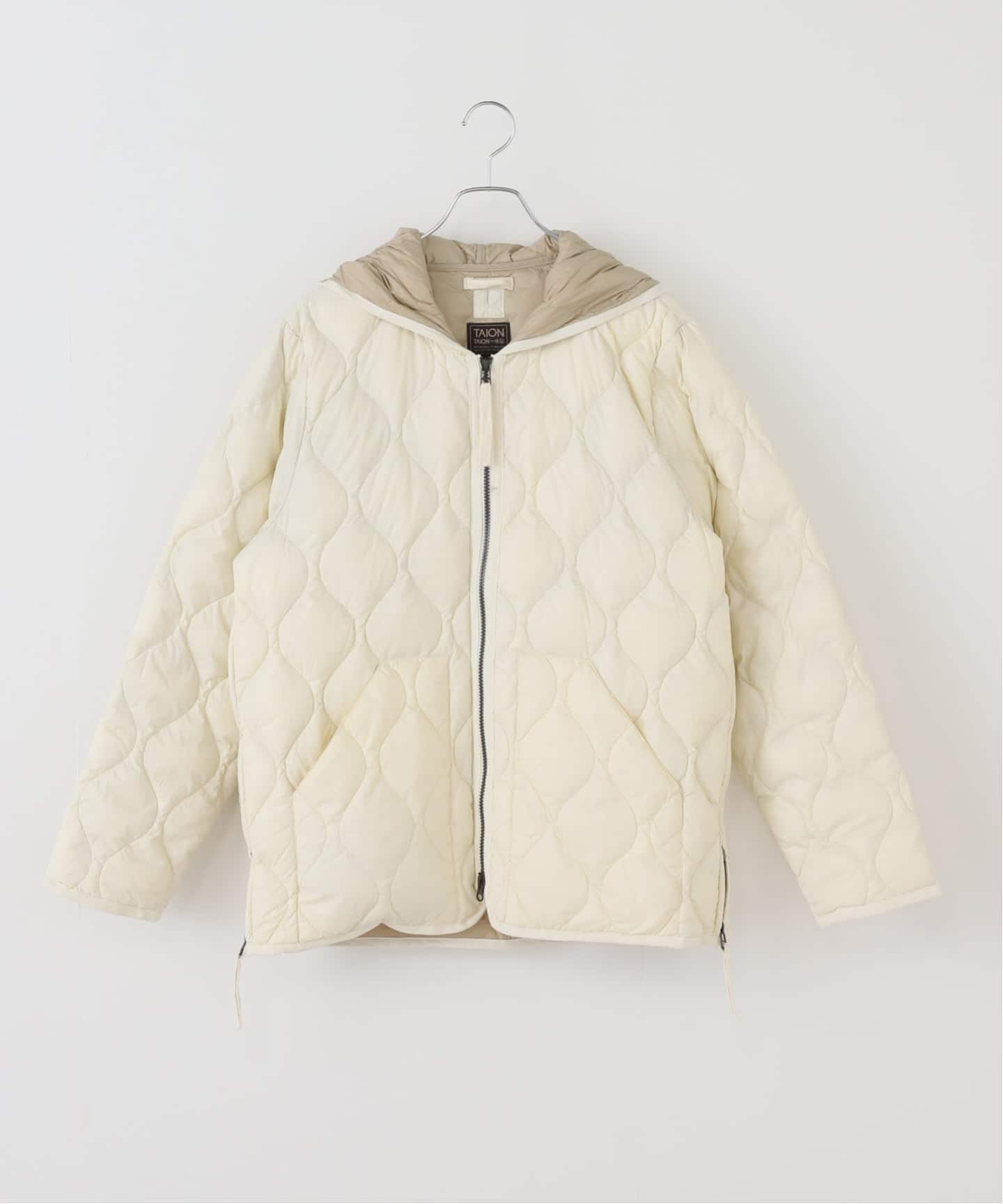 TAION/タイオン MILITARY HOOD WZIP ダウンジャケット（ダウン