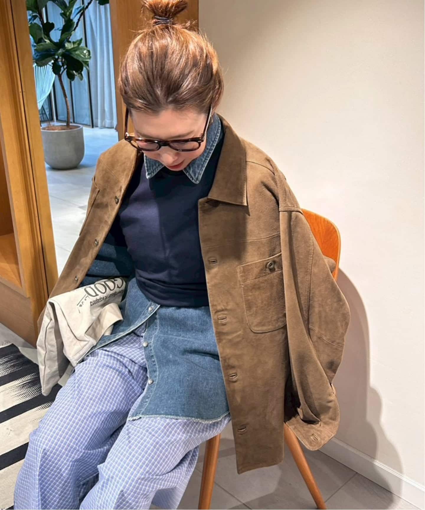 THRIFTY LOOK 別注 SUEDESHIRTブルゾン（レザージャケット
