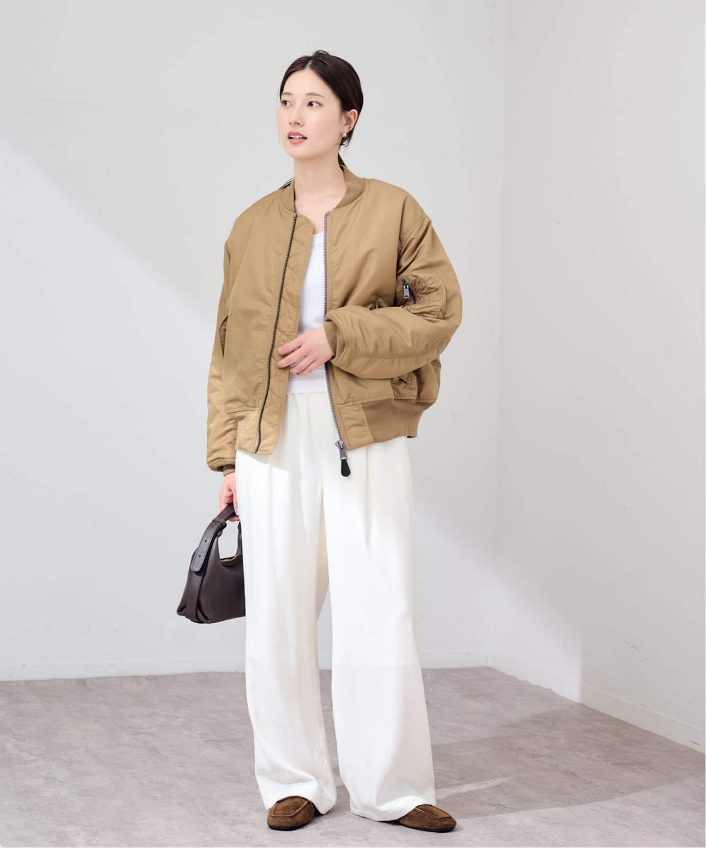 ≪予約≫TOP KHAKI/トップカーキ MA-1ナイロンジャケット（MA-1