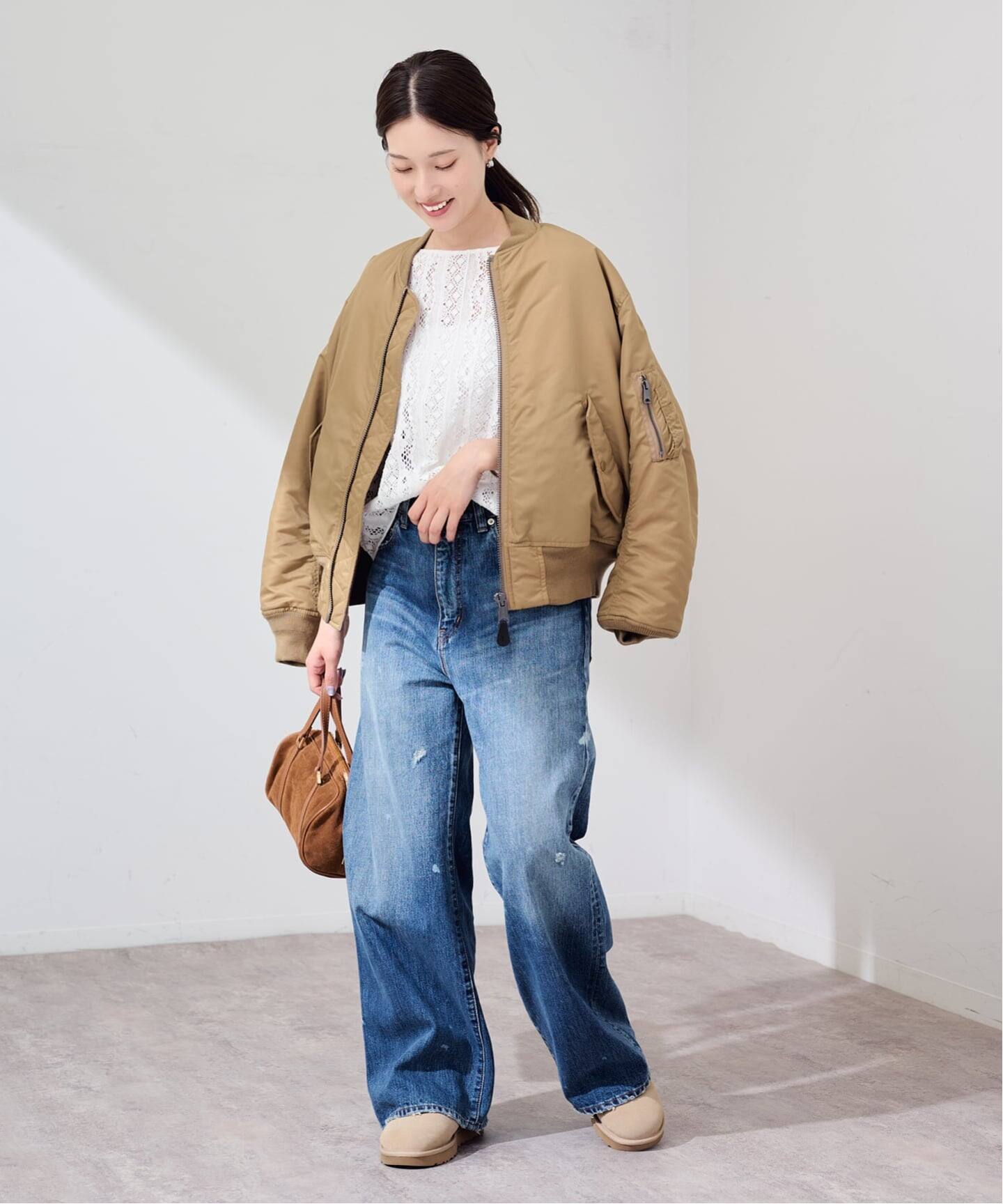 ≪予約≫TOP KHAKI/トップカーキ MA-1ナイロンジャケット（MA-1