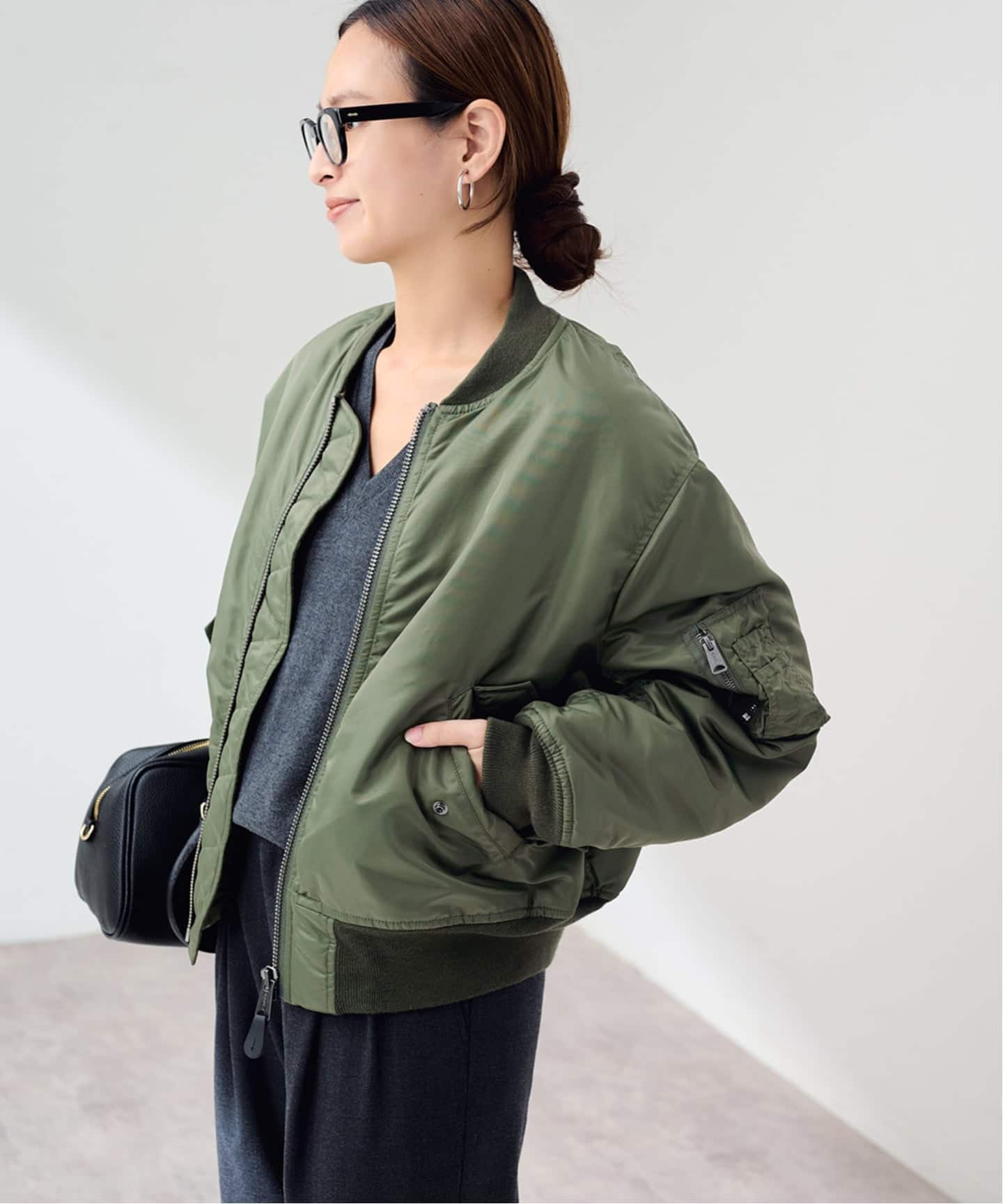 ≪予約≫TOP KHAKI/トップカーキ MA-1ナイロンジャケット（MA-1