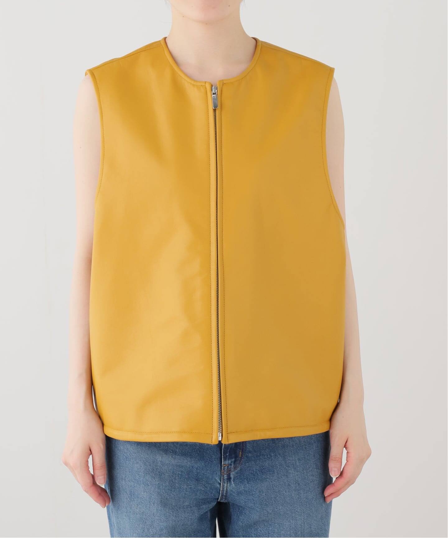 REVERBERATE/ リバーバレイト LEATHER ZIP VEST（ベスト）｜THENIME
