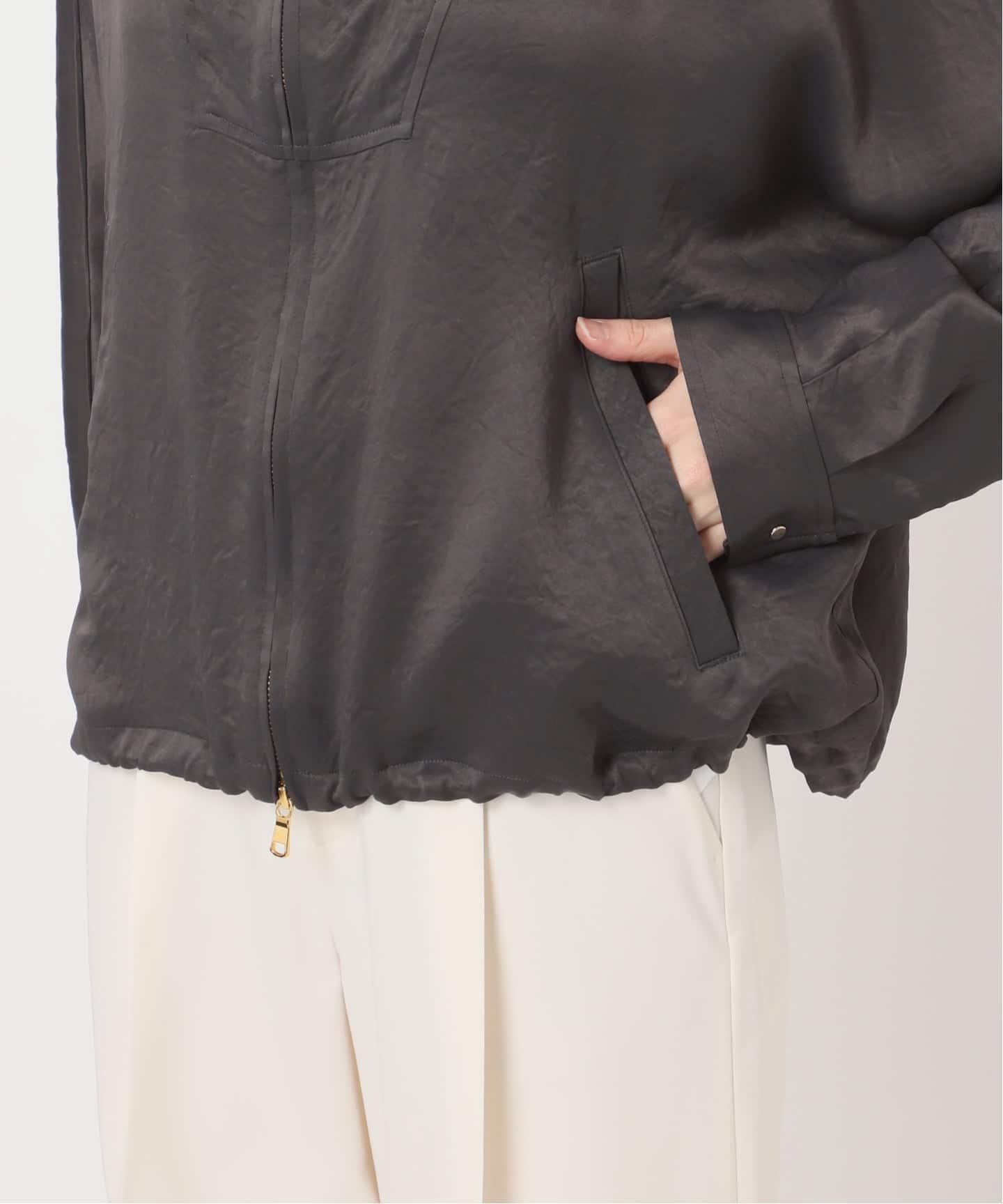 予約》ミルキーサテンアノラックパーカー（その他ブルゾン／アウター