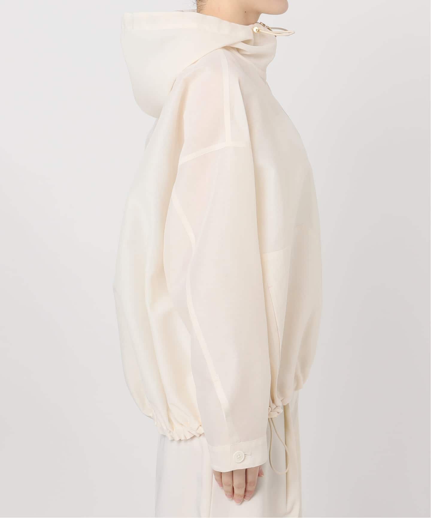 美品 Noble ミルキーシアーボリュームブルゾン ベージュ 36 中古・古着通販】Noble (ノーブル) ミルキーシアーボリュームブルゾン