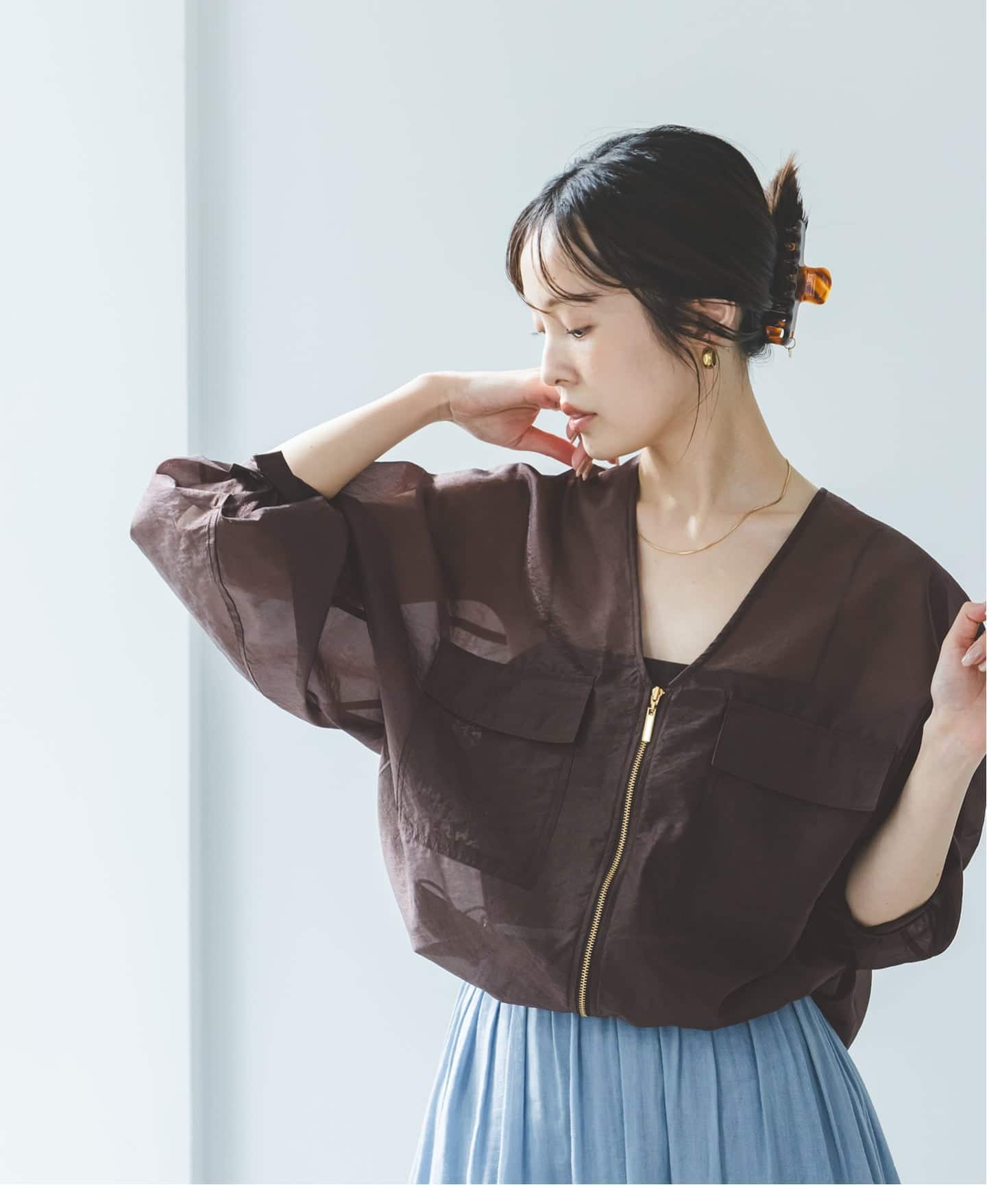 洗える】フォギーシアーアウトポケットブルゾン（その他ブルゾン