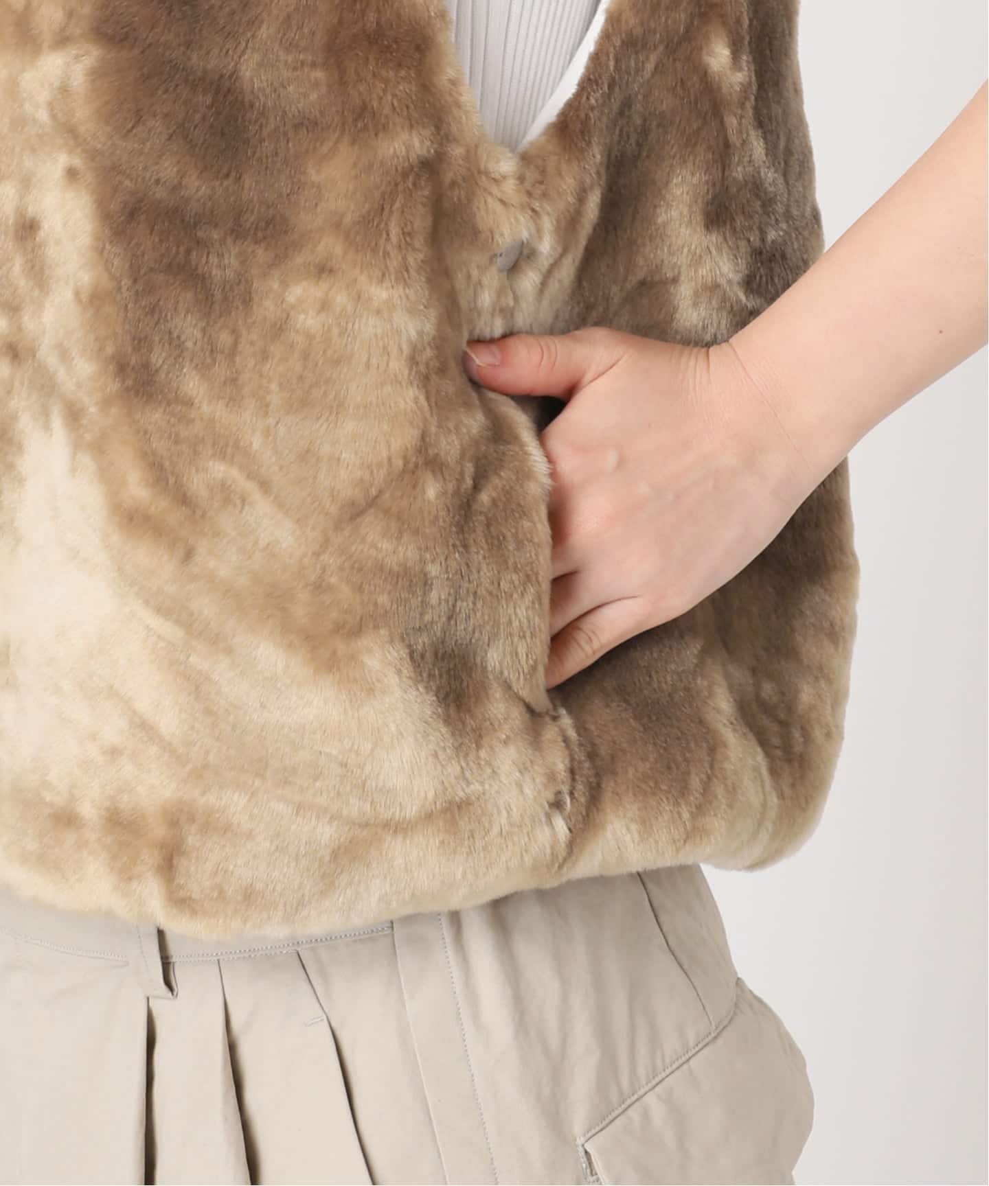 予約》FUR VEST / ファーベスト（ベスト）｜CALMER（カルメール）の