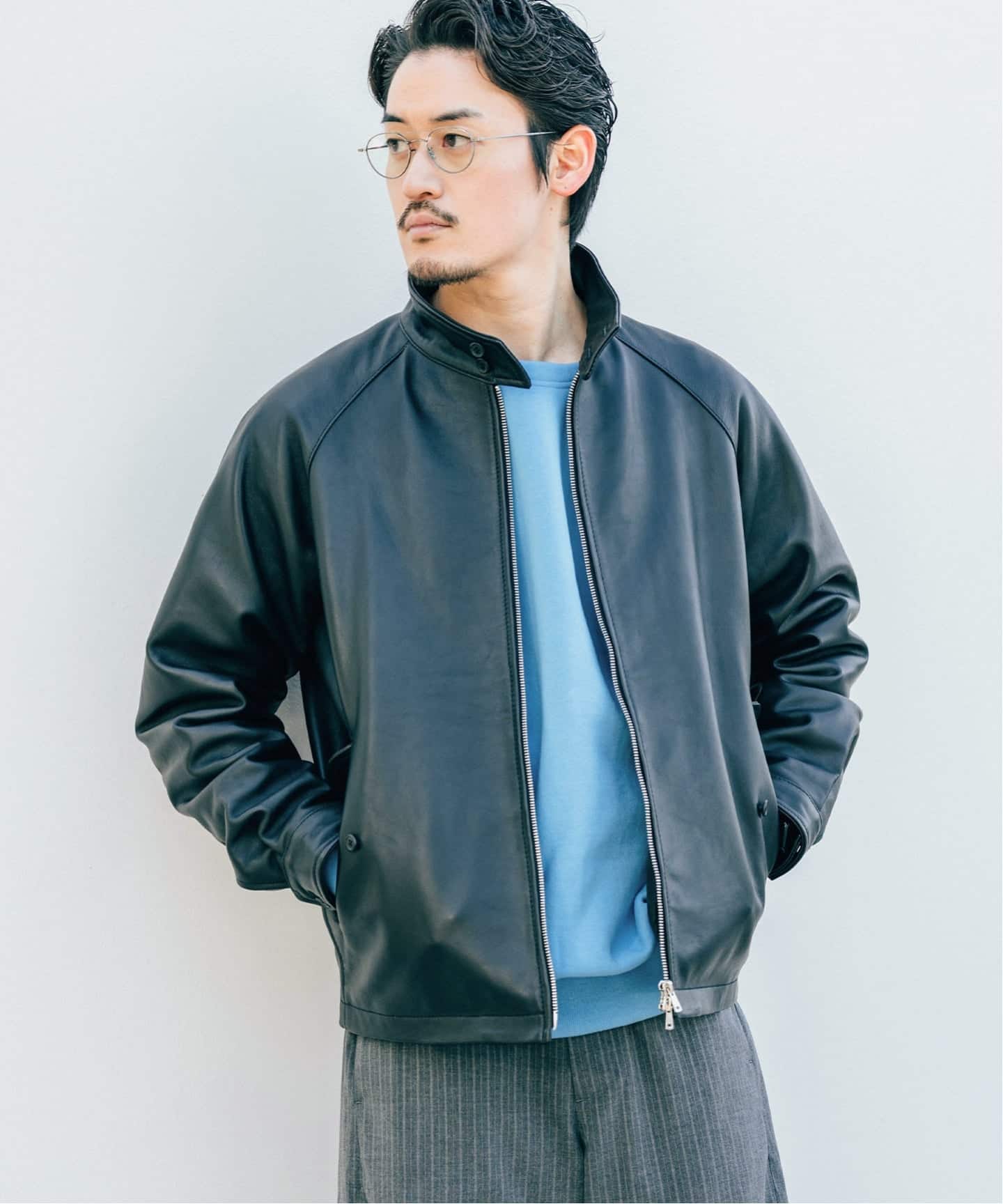ラム レザー ドライビング ブルゾン（レザージャケット）｜EDIFICE