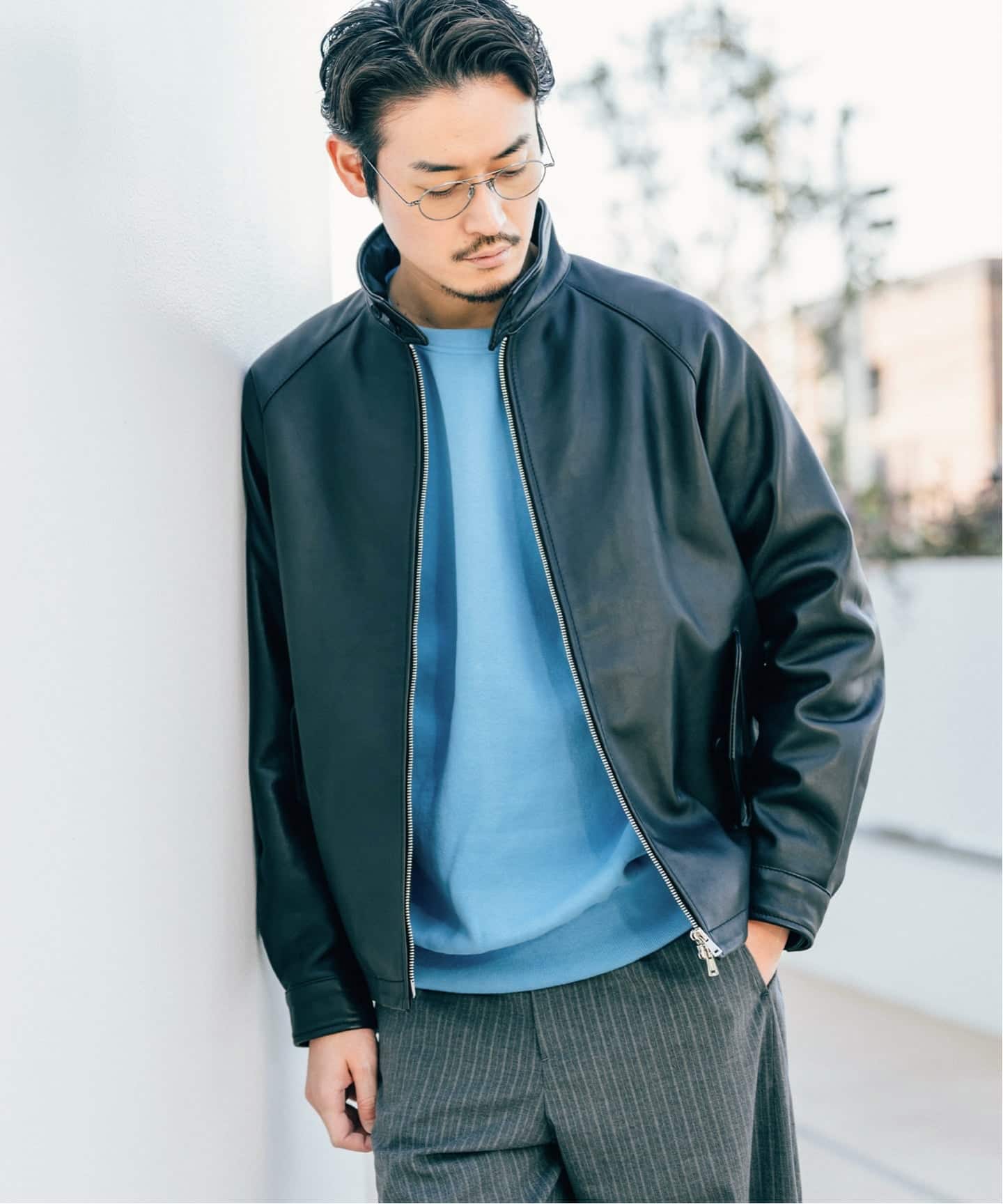 ラム レザー ドライビング ブルゾン（レザージャケット）｜EDIFICE