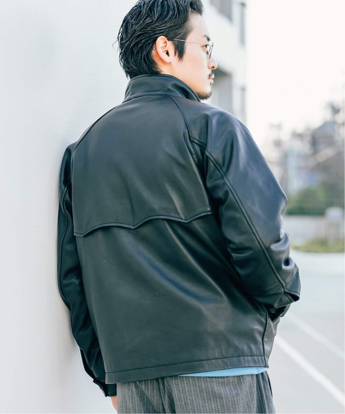 ラム レザー ドライビング ブルゾン（レザージャケット）｜EDIFICE