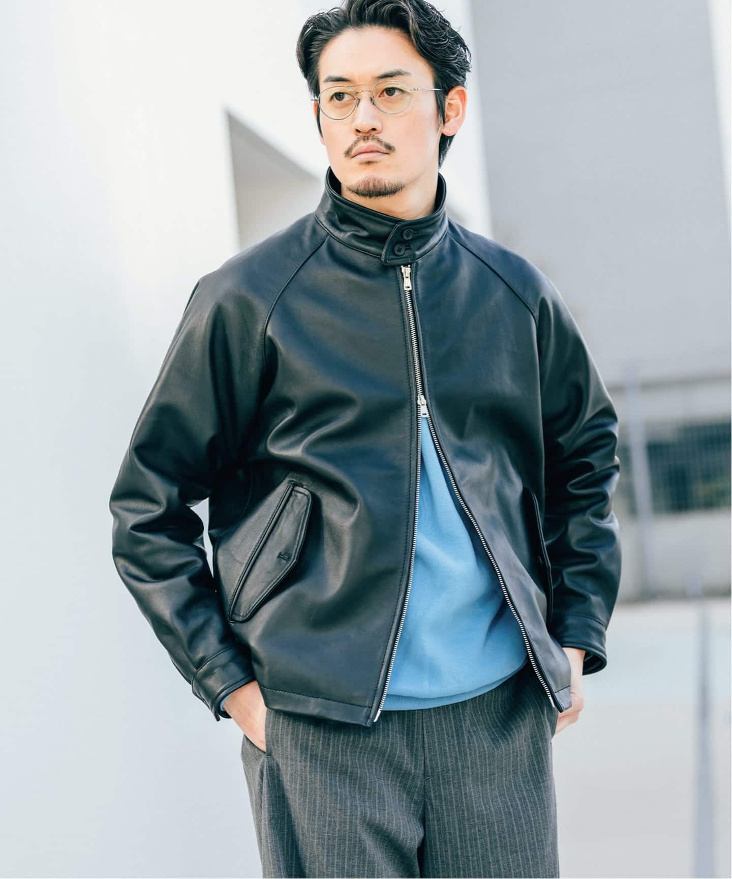 ラム レザー ドライビング ブルゾン（レザージャケット）｜EDIFICE