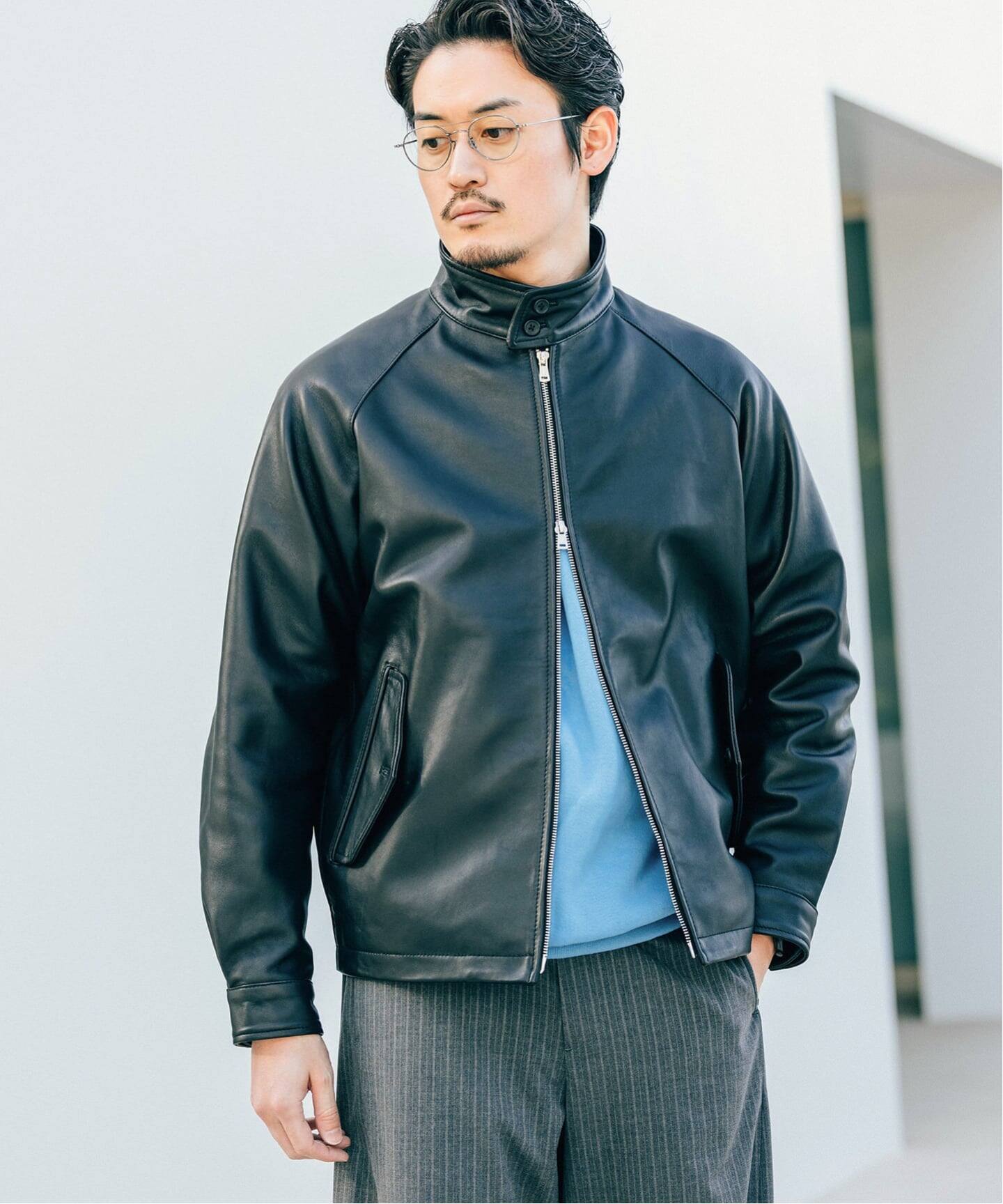 ラム レザー ドライビング ブルゾン（レザージャケット）｜EDIFICE