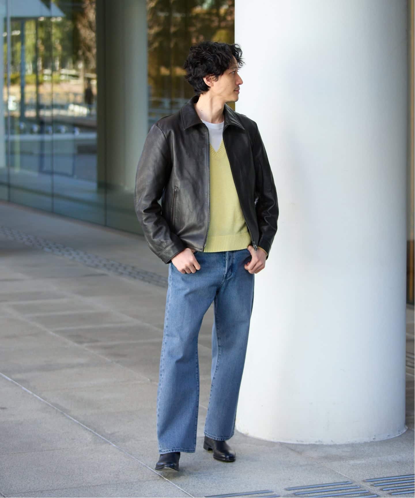 ラム アンティーク レザー ジャケット（レザージャケット）｜EDIFICE