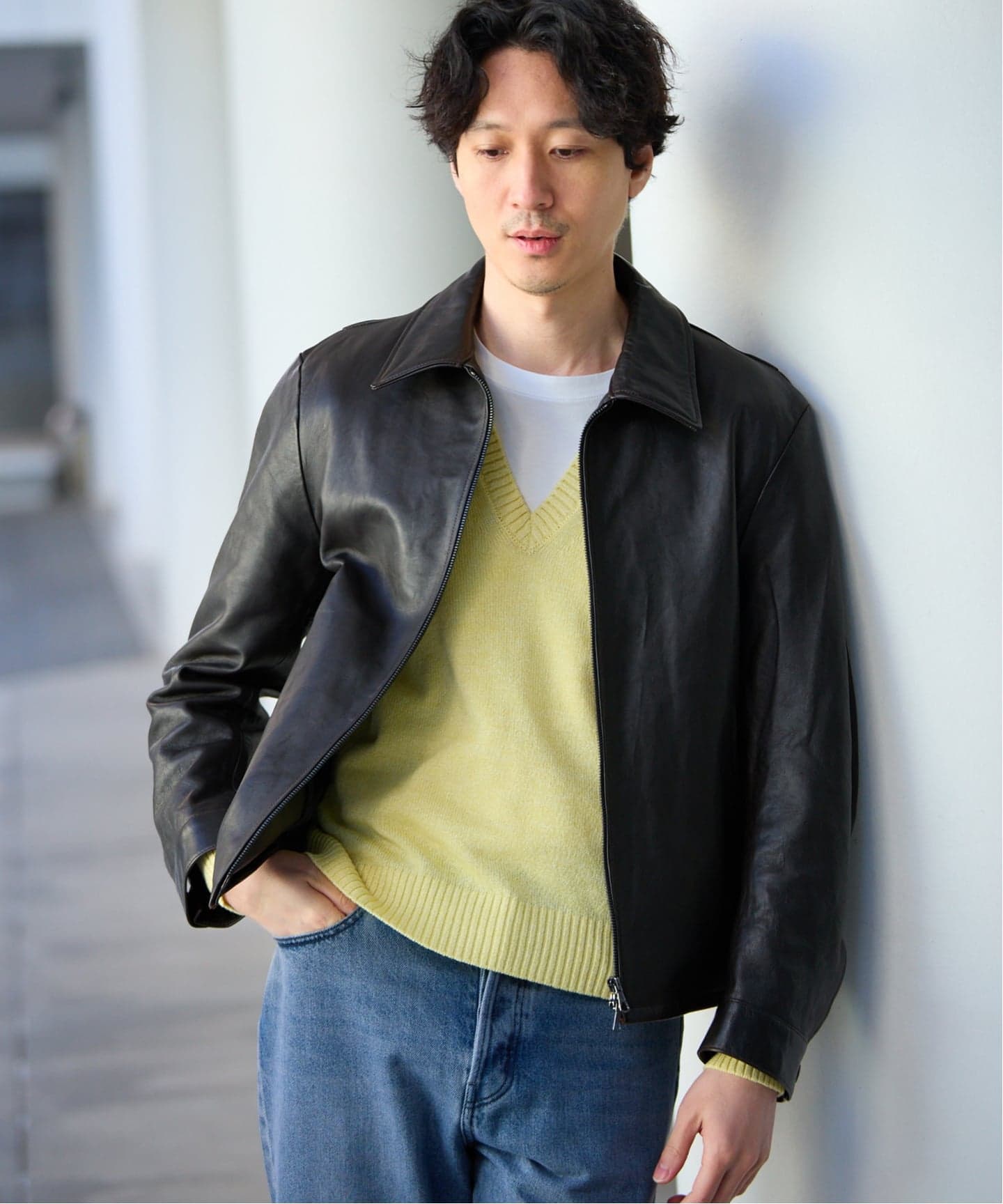 ラム アンティーク レザー ジャケット（レザージャケット）｜EDIFICE