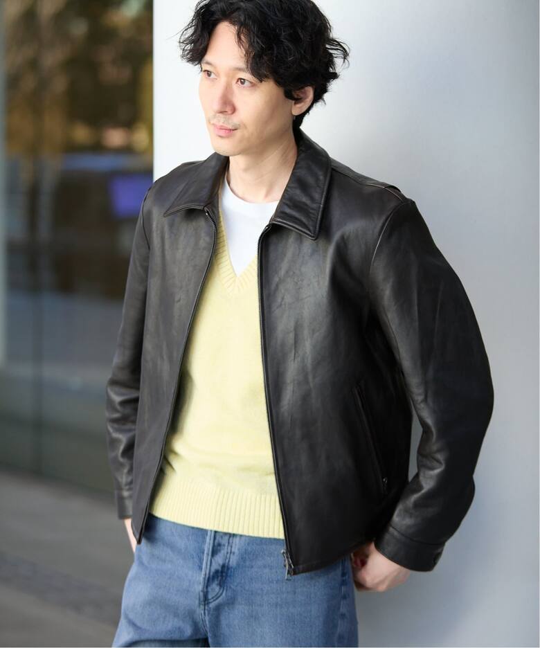 ラム アンティーク レザー ジャケット（レザージャケット）｜EDIFICE 