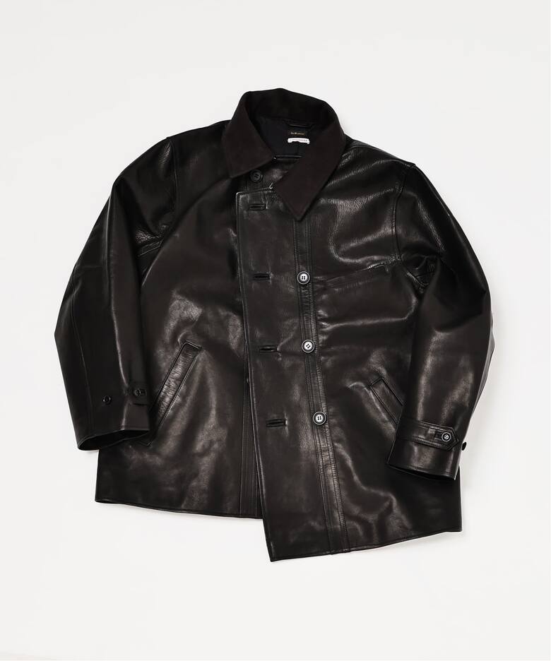 L`etiquette × EDIFICE】Le Corbusier レザー ジャケット（レザー 