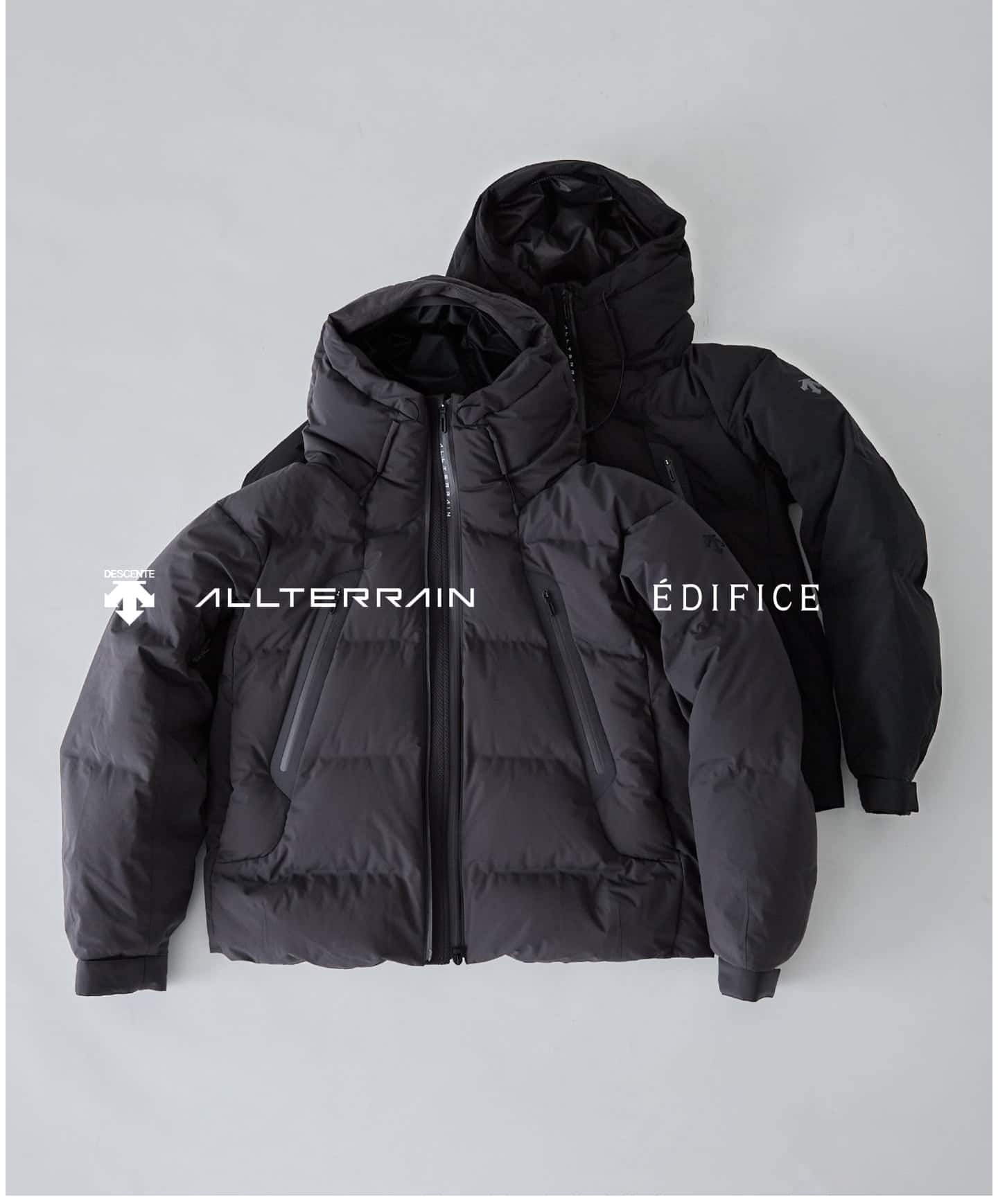 DESCENTE ダウンジャケット フード付き ダークグレー 予約》DESCENTE ALLTERRAIN 水沢ダウン 別注 MOUNTAINEER/マウンテニア