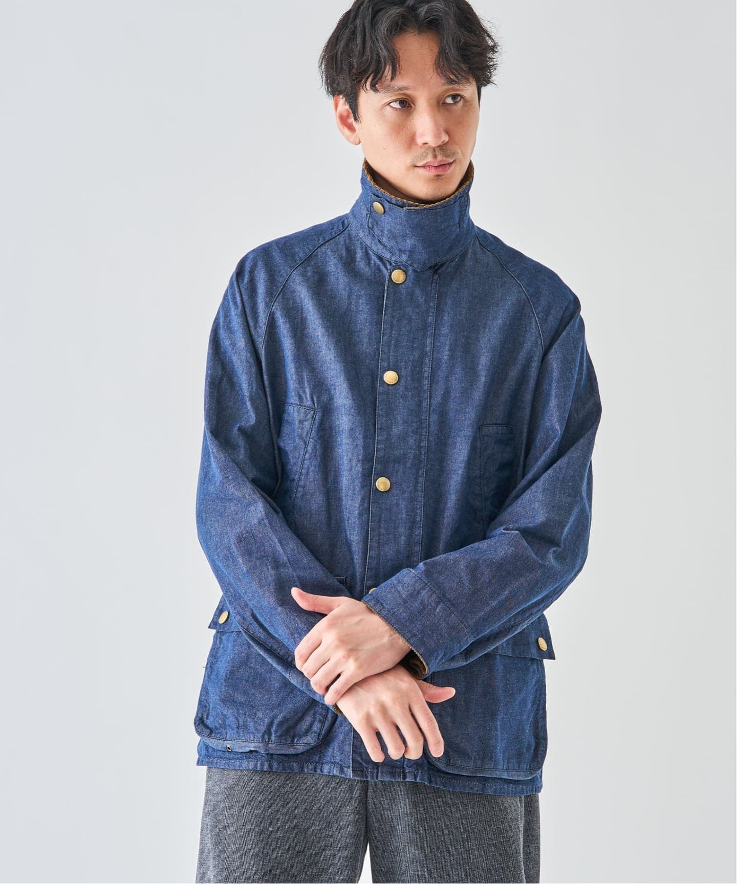 Barbour OS BEDALE ビデイル スタンドカラー ジャケット Barbour (バブアー)OS BEDALE/ビデイル DENIM CASUAL JACKET（その他