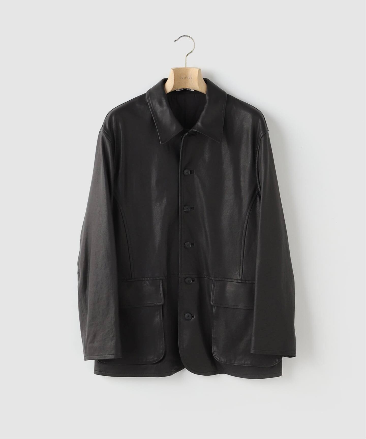 AURALEE (オーラリー)TEXTURED LAMB LEATHER BLOUSON（レザー 