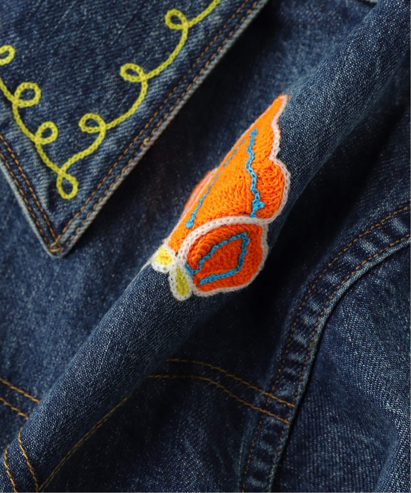 Needles(ニードルズ) Papillon Emb. Jean Jacket - 12oz（デニム