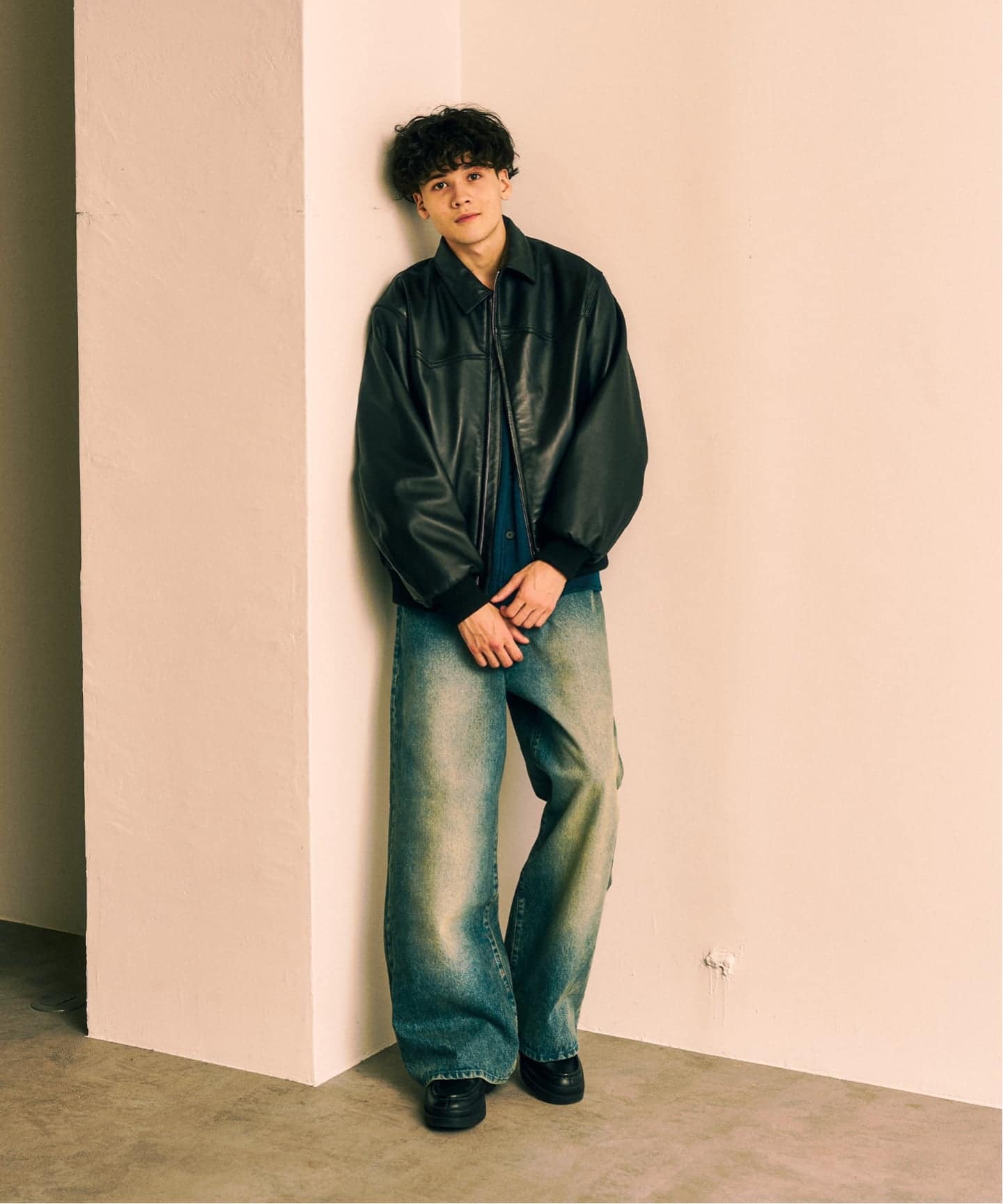 SANTA FE SHEEP LEATHER JACKET / シープサンタフェジャケット（レザー