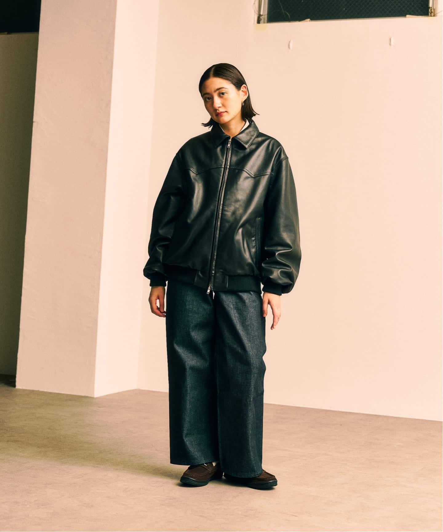 サンタフェ Santa Fe シープレザー スタジャン 50 LL 7pz SANTA FE SHEEP LEATHER JACKET / シープサンタフェジャケット（レザー