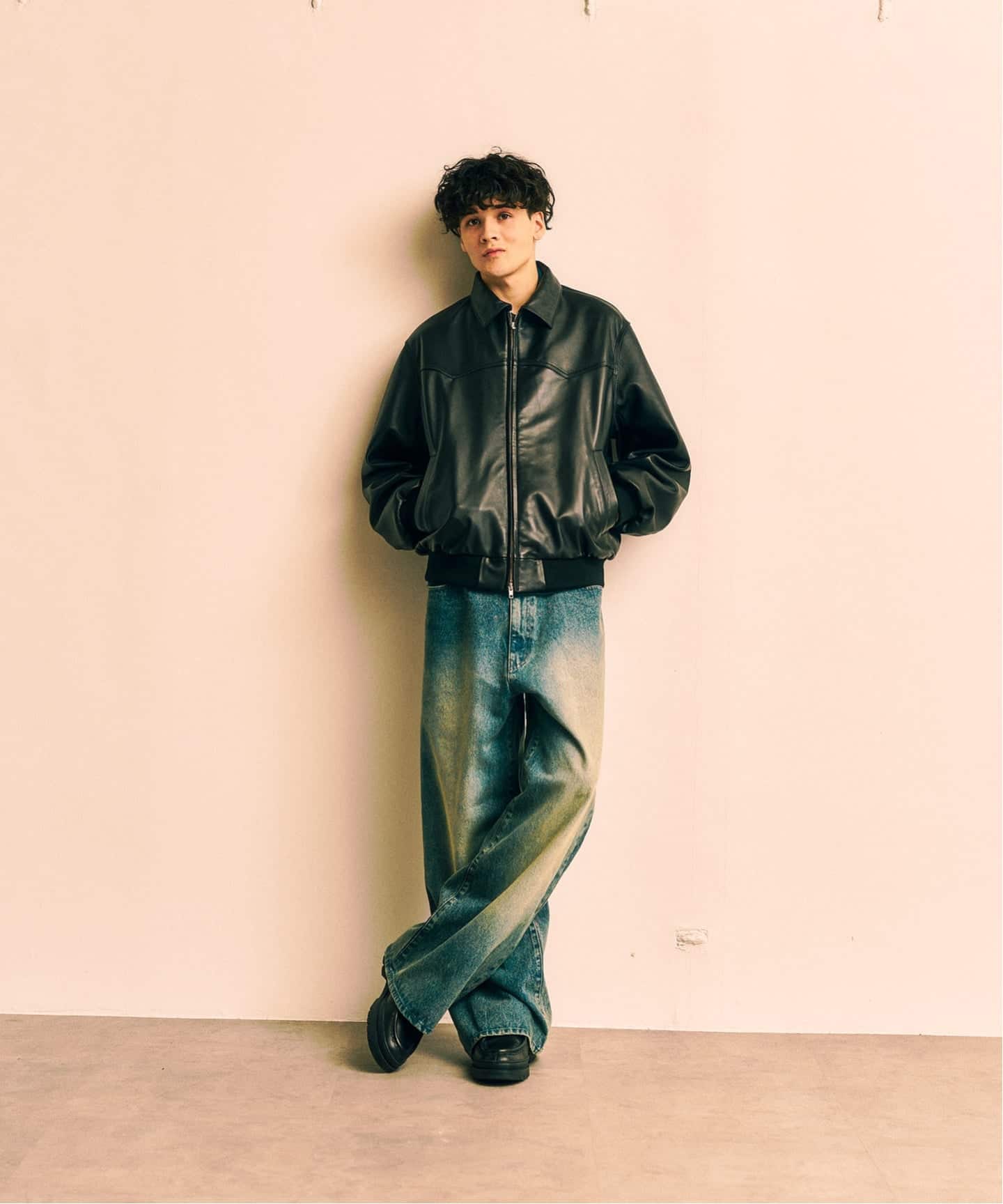 SANTA FE SHEEP LEATHER JACKET / シープサンタフェジャケット（レザー