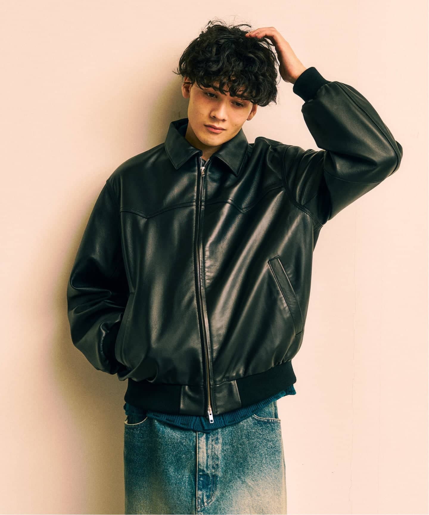 SANTA FE SHEEP LEATHER JACKET / シープサンタフェジャケット（レザー