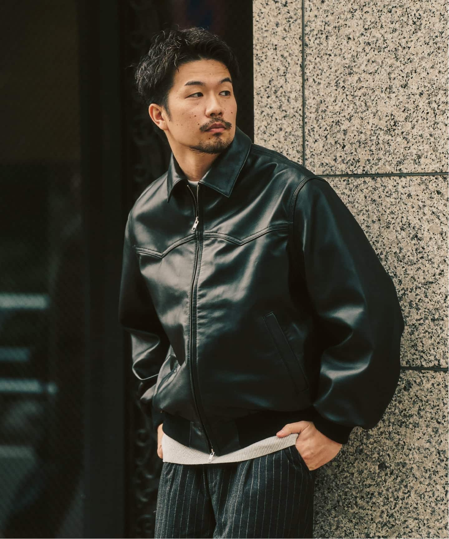 SANTA FE SHEEP LEATHER JACKET / シープサンタフェジャケット（レザー