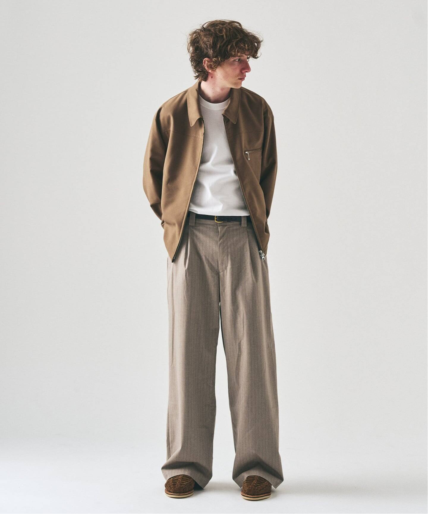 TRツイル ジップブルゾン 