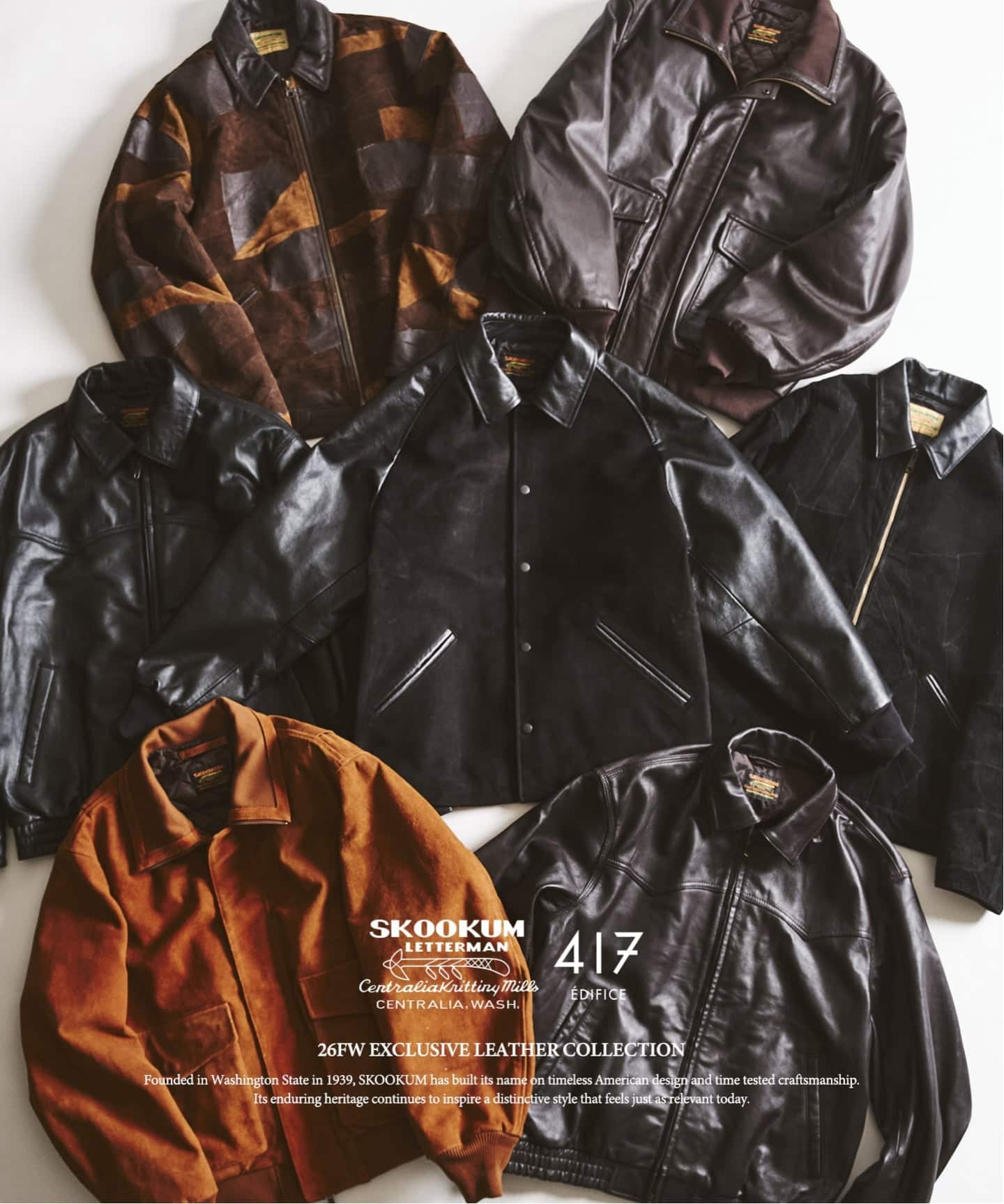 SKOOKUM / スクーカム】417別注 Leather AWARDジャケット（レザー