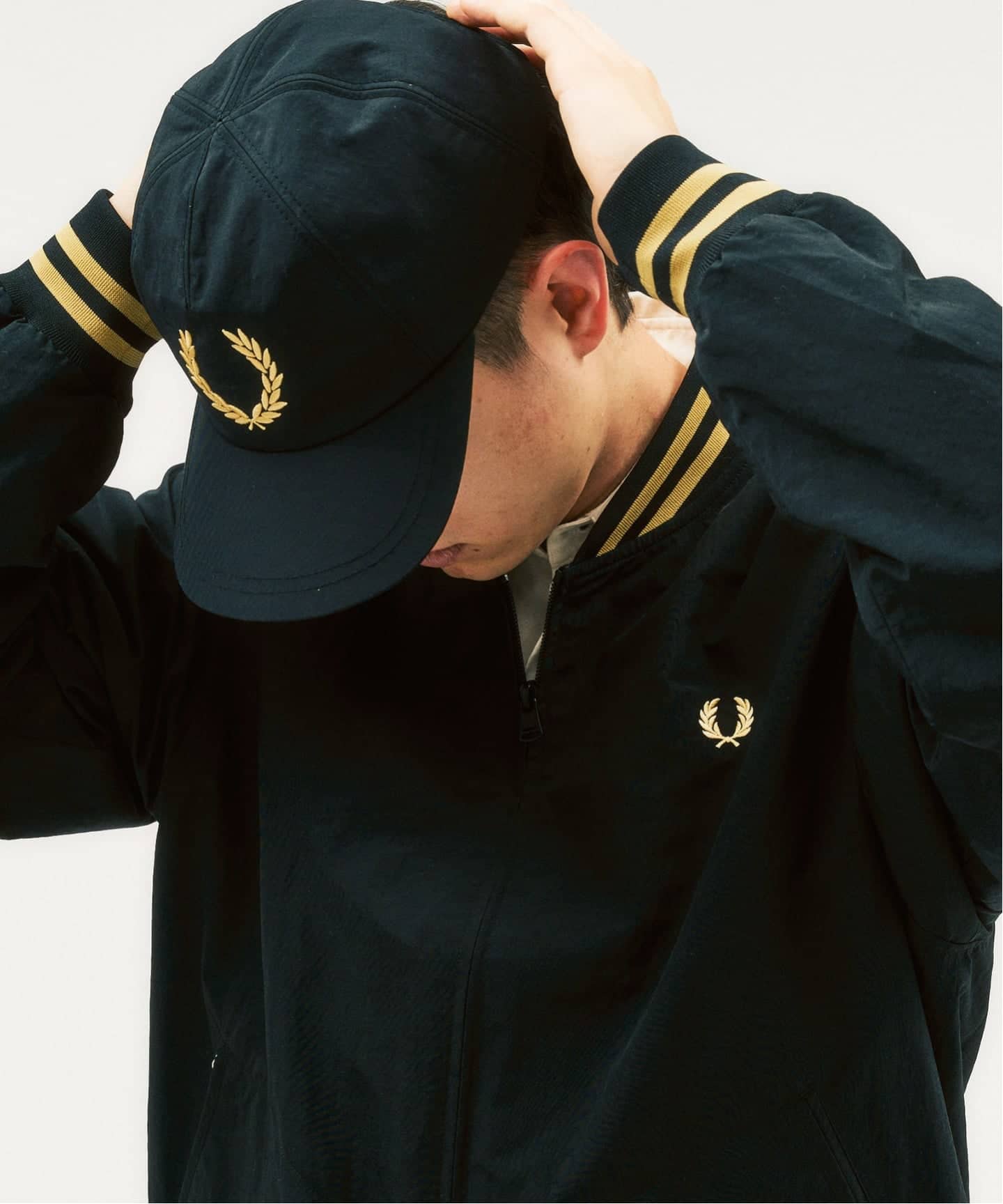 FRED PERRY ナイロンブルゾン FRED PERRY（フレッドペリー） ブルゾン アウター 別注 ナイロンブレン