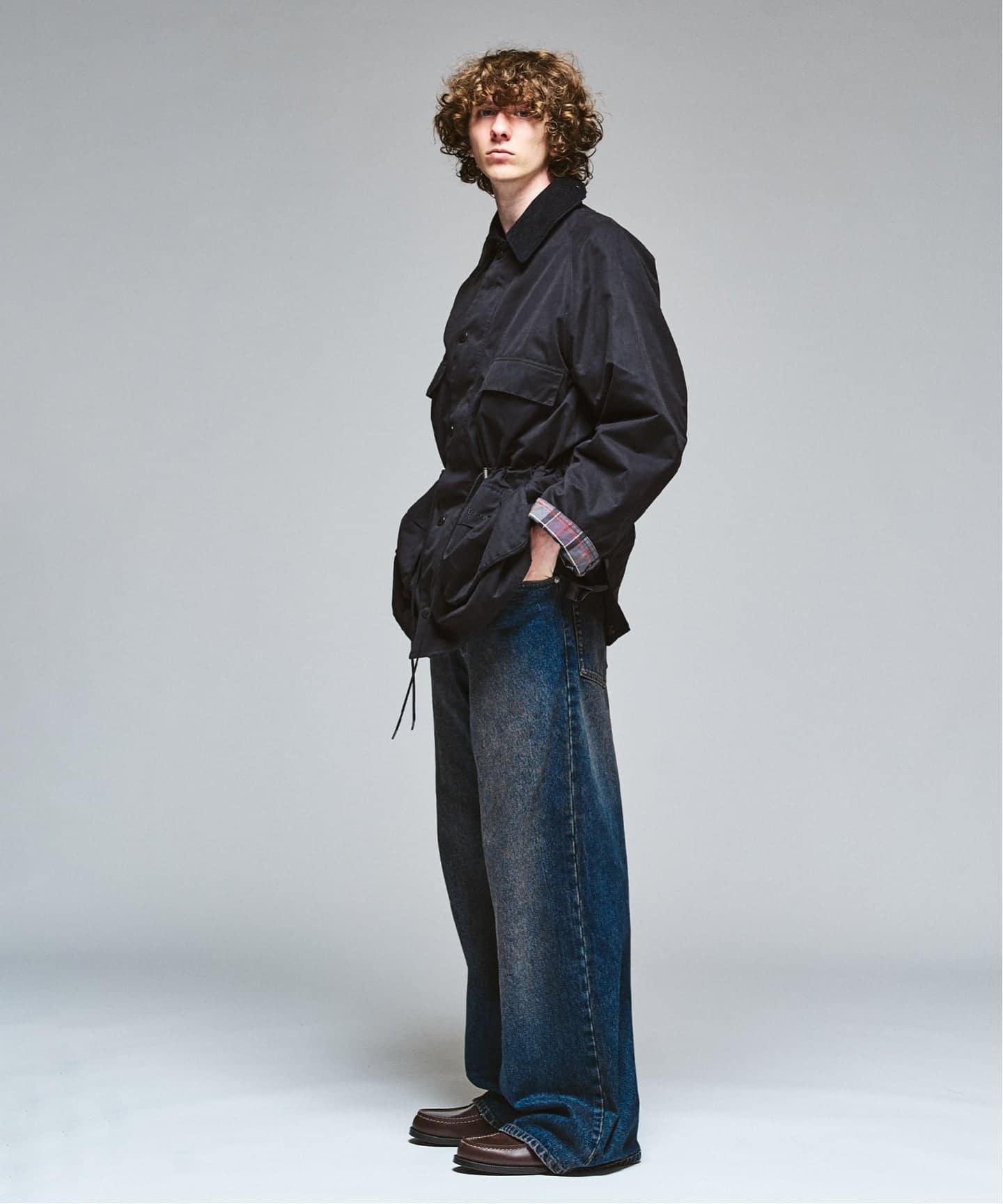 武*蔵様 BARBOUR ジャケット ブラウン　ヴィンテージ BARBOUR 417別注 OLD BEDALE waist cord（ナイロンジャケット）｜417