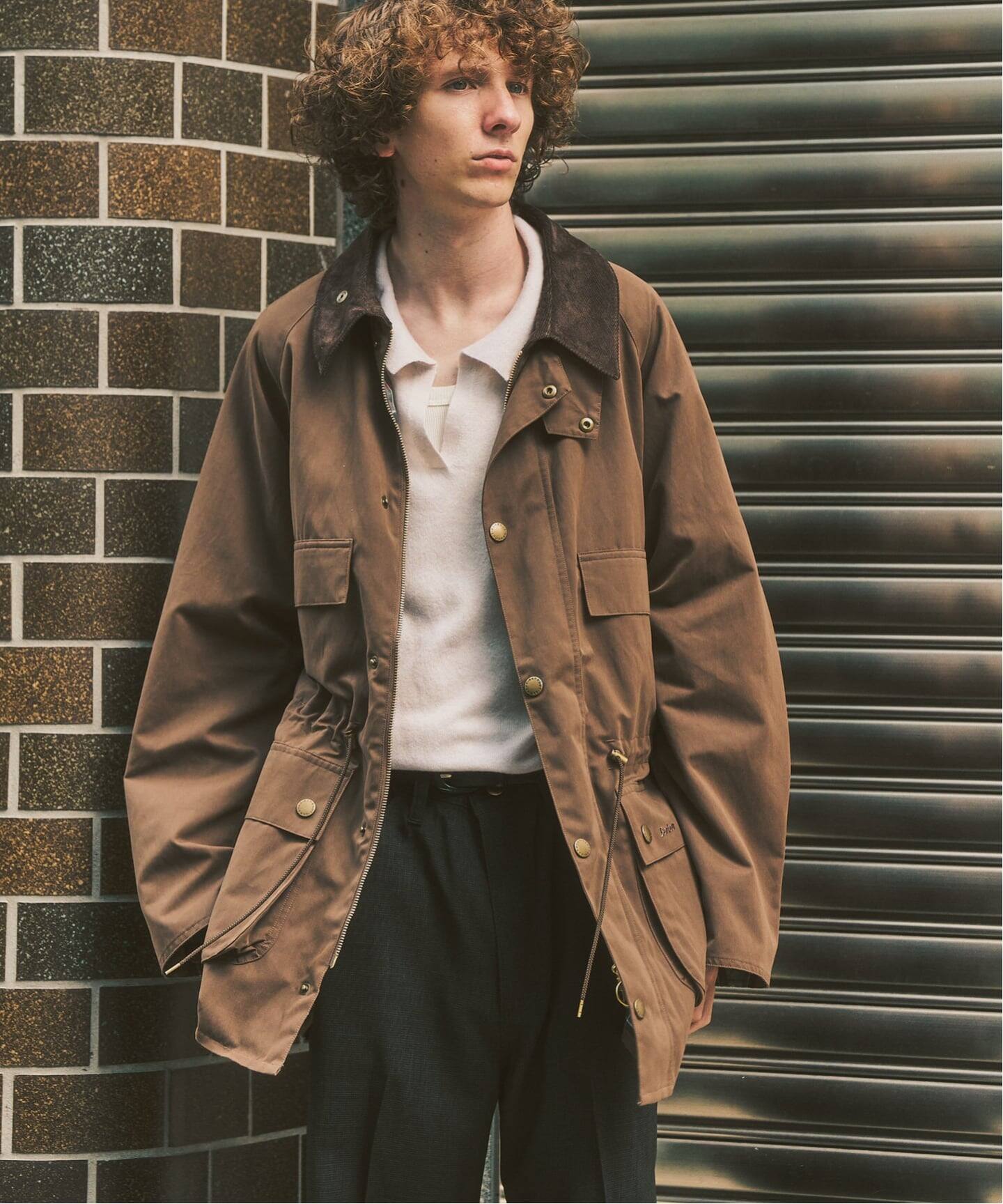 武*蔵様 BARBOUR ジャケット ブラウン　ヴィンテージ BARBOUR 417別注 OLD BEDALE waist cord（ナイロンジャケット）｜417