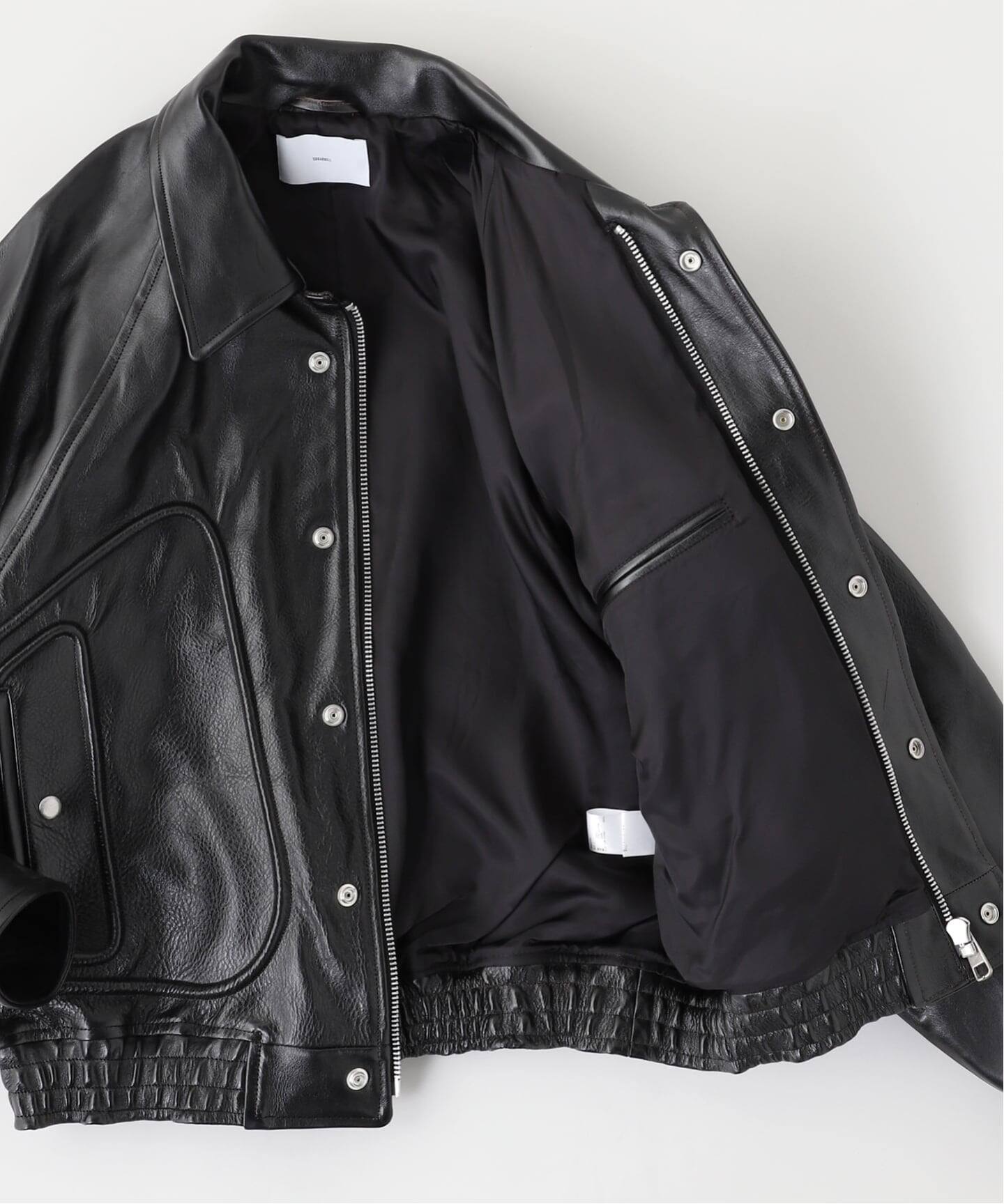 SUGARHILL / シュガーヒル SHRINK BOMBER JACKET（レザージャケット 