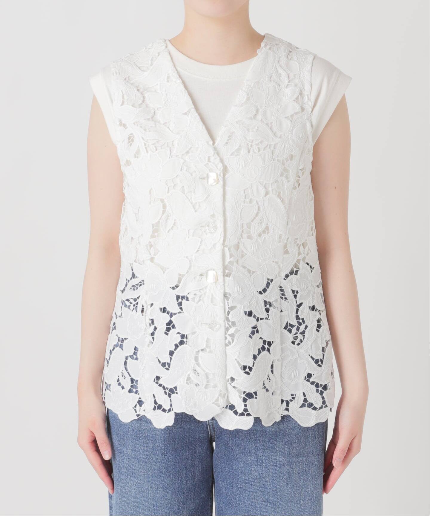 新品✨JOURNAL STANDARD L'ESSAGE フラワーレースシャツ SP》 レースショートシャツ（シャツ／ブラウス）｜JOURNAL STANDARD L