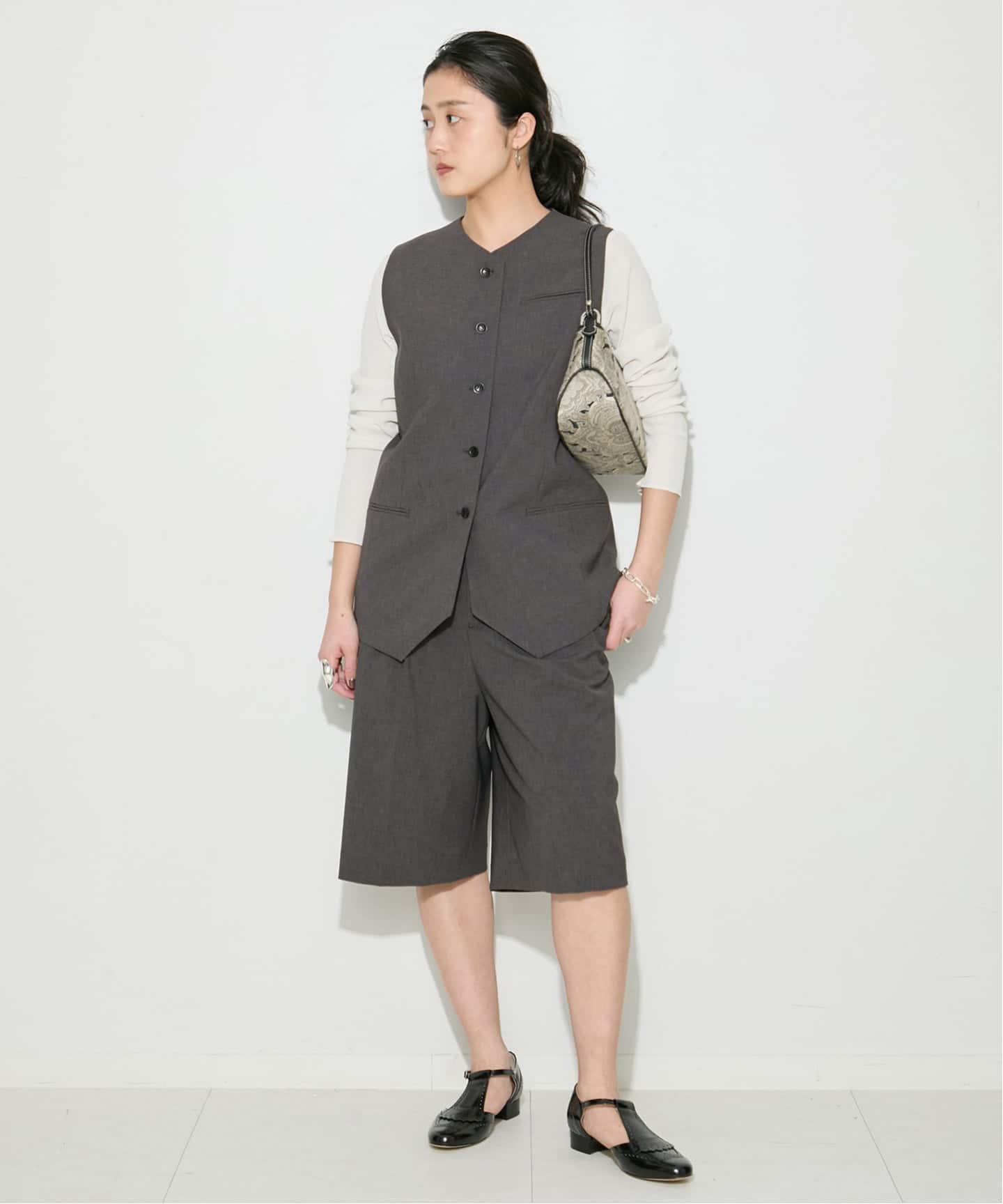 JOURNAL STANDARD L'ESSAGE ウールノーカラーベスト ウーリーノライトノーカラーベスト（ジレ）｜JOURNAL STANDARD L