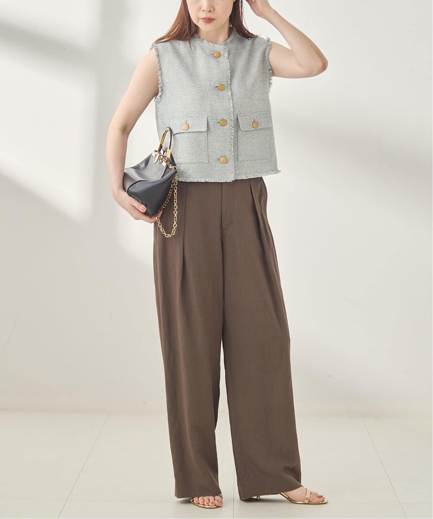 JOURNAL STANDARD L’essage GIOLICAツイードベスト journal standard L'essage（ジャーナルスタンダードレサージュ）の